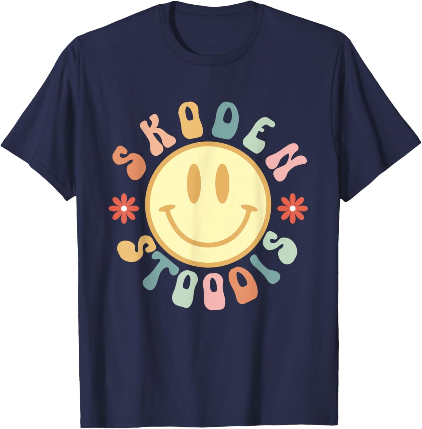 Skoden Stoodis Groovy Retro Native American Indigenous T-Shirt - T-Shirt | Navy