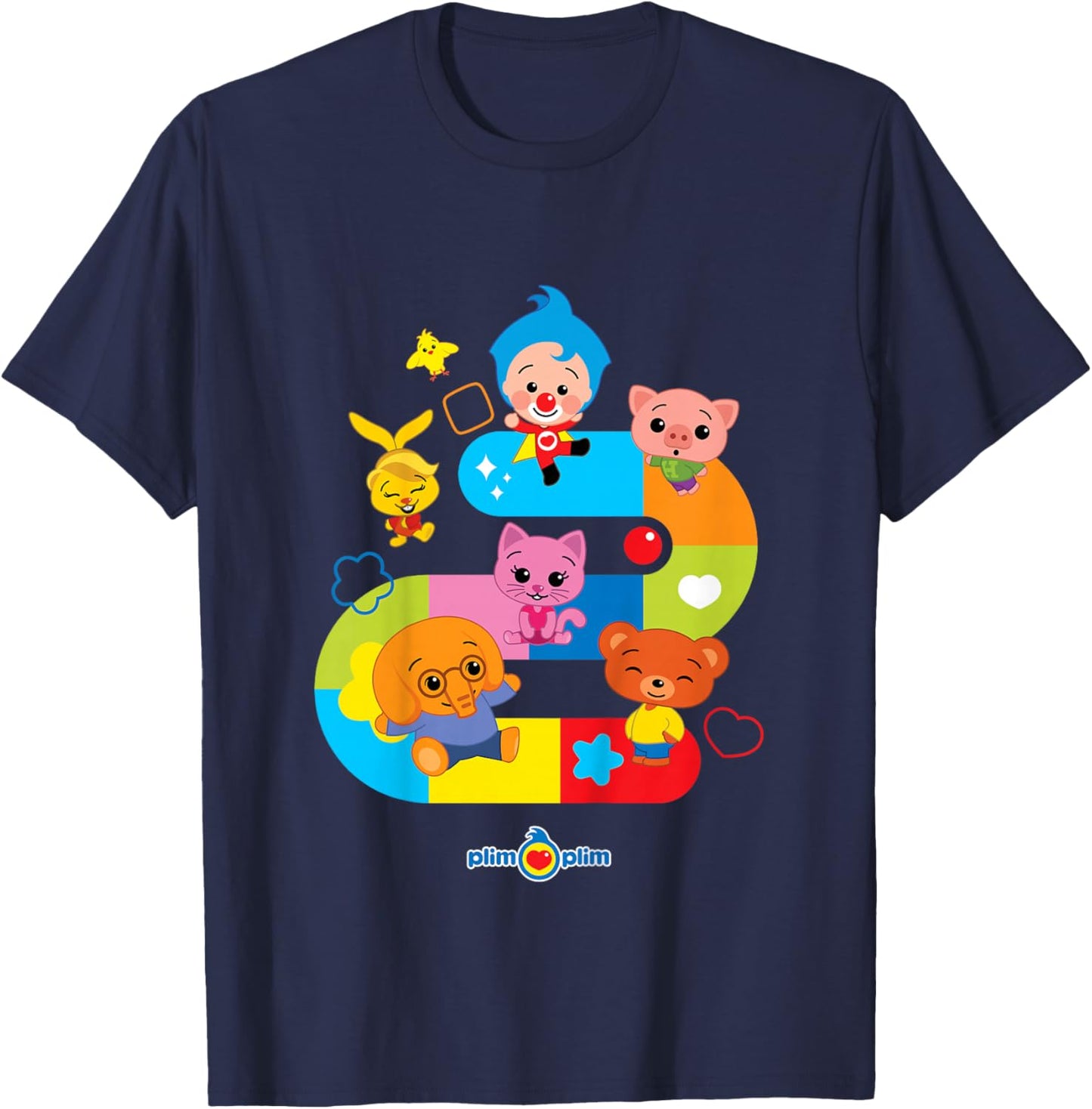 Plim Plim The Kindness Hero - Colourful Designs for Children T-Shirt - T-Shirt | Navy