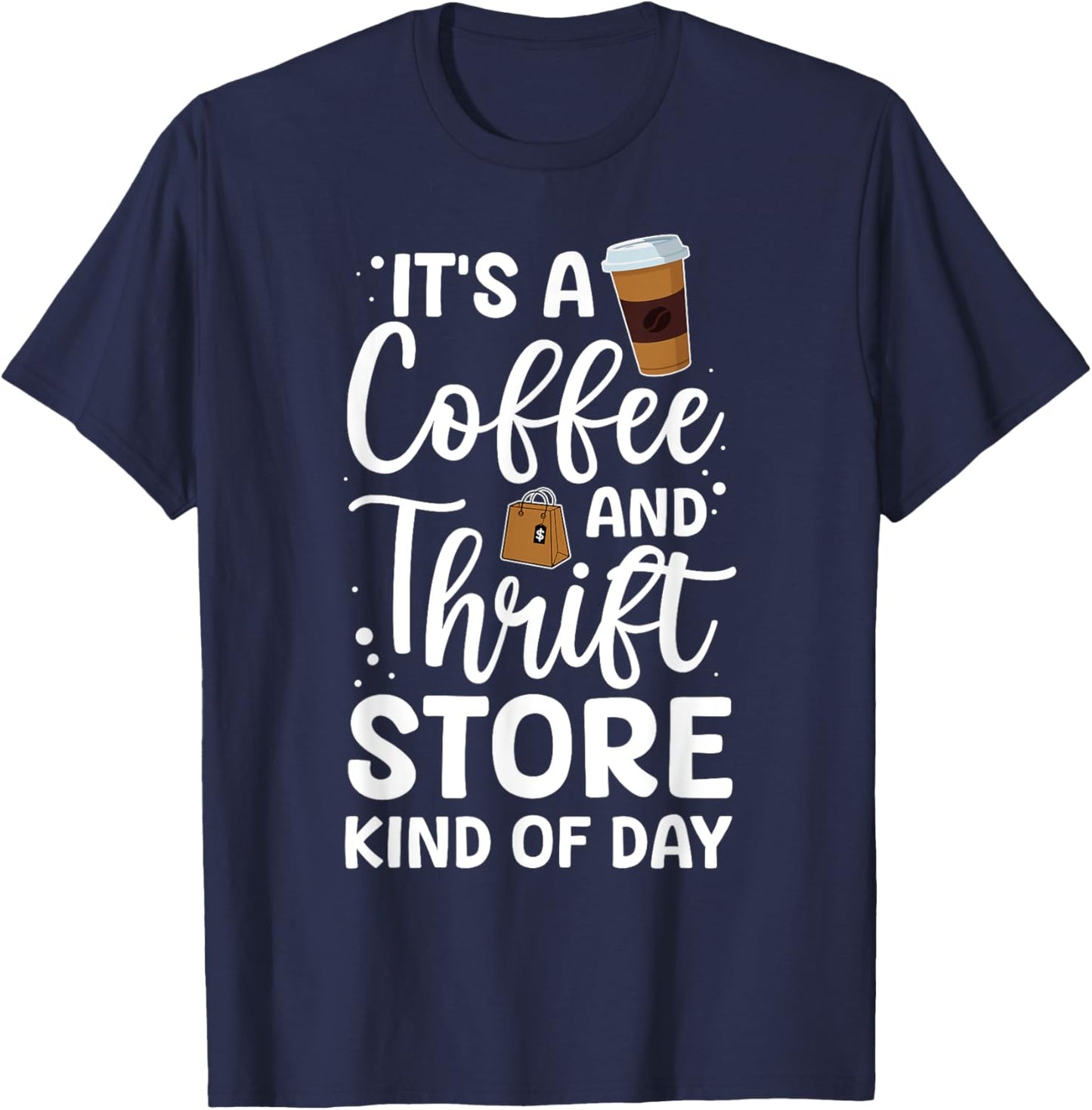 Funny Thrift Store Art Women Thrift Shop Thrifting T-Shirt - T-Shirt | Navy