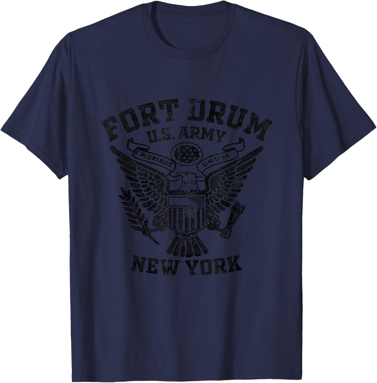 Fort Drum US Military Base New York NY Ft Drum Veteran Gifts T-Shirt - T-Shirt | Navy