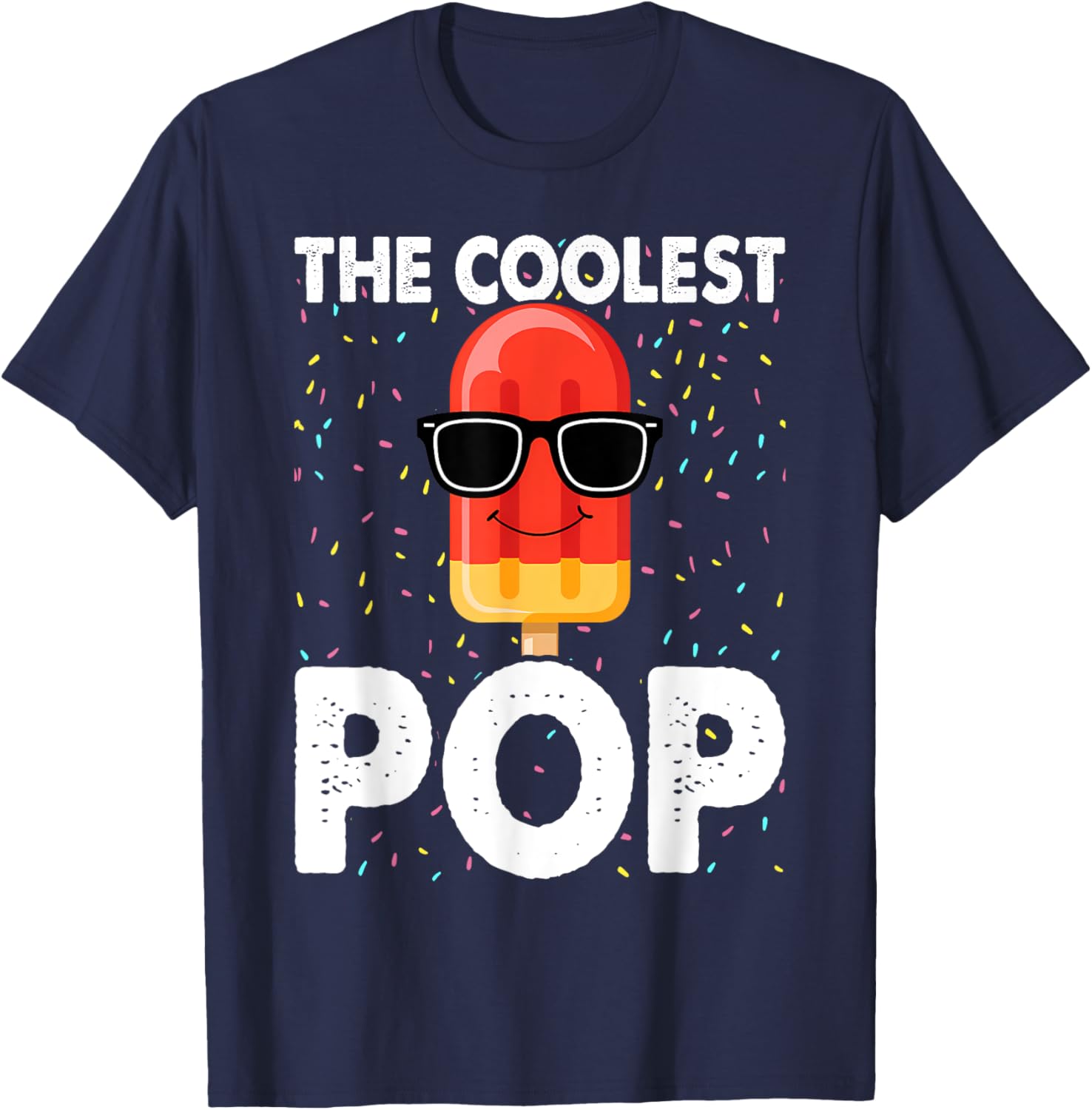 The Coolest Pop Dad Fathers Day T-Shirt - T-Shirt | Navy