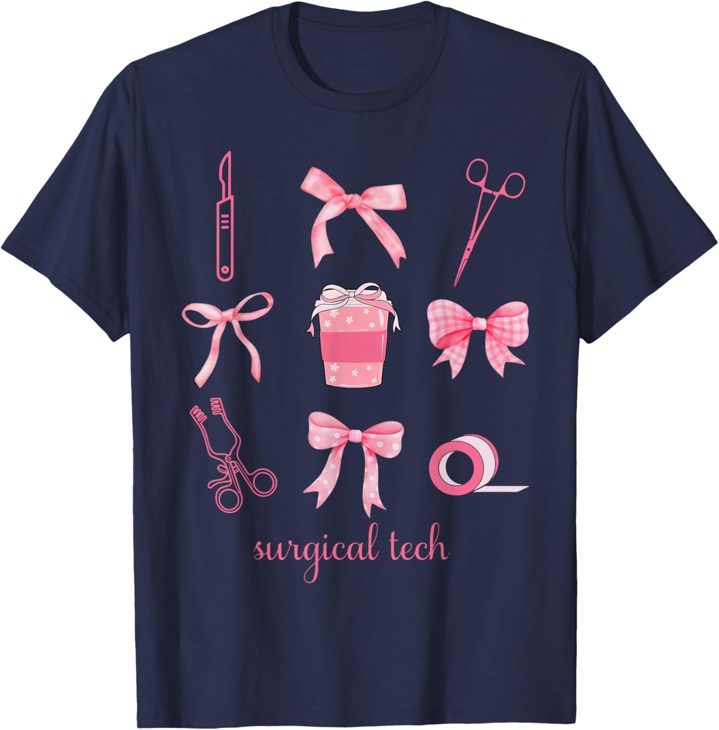 Coquette Surgical Tech Surgery Surgical Technologist Week T-Shirt - T-Shirt | Navy