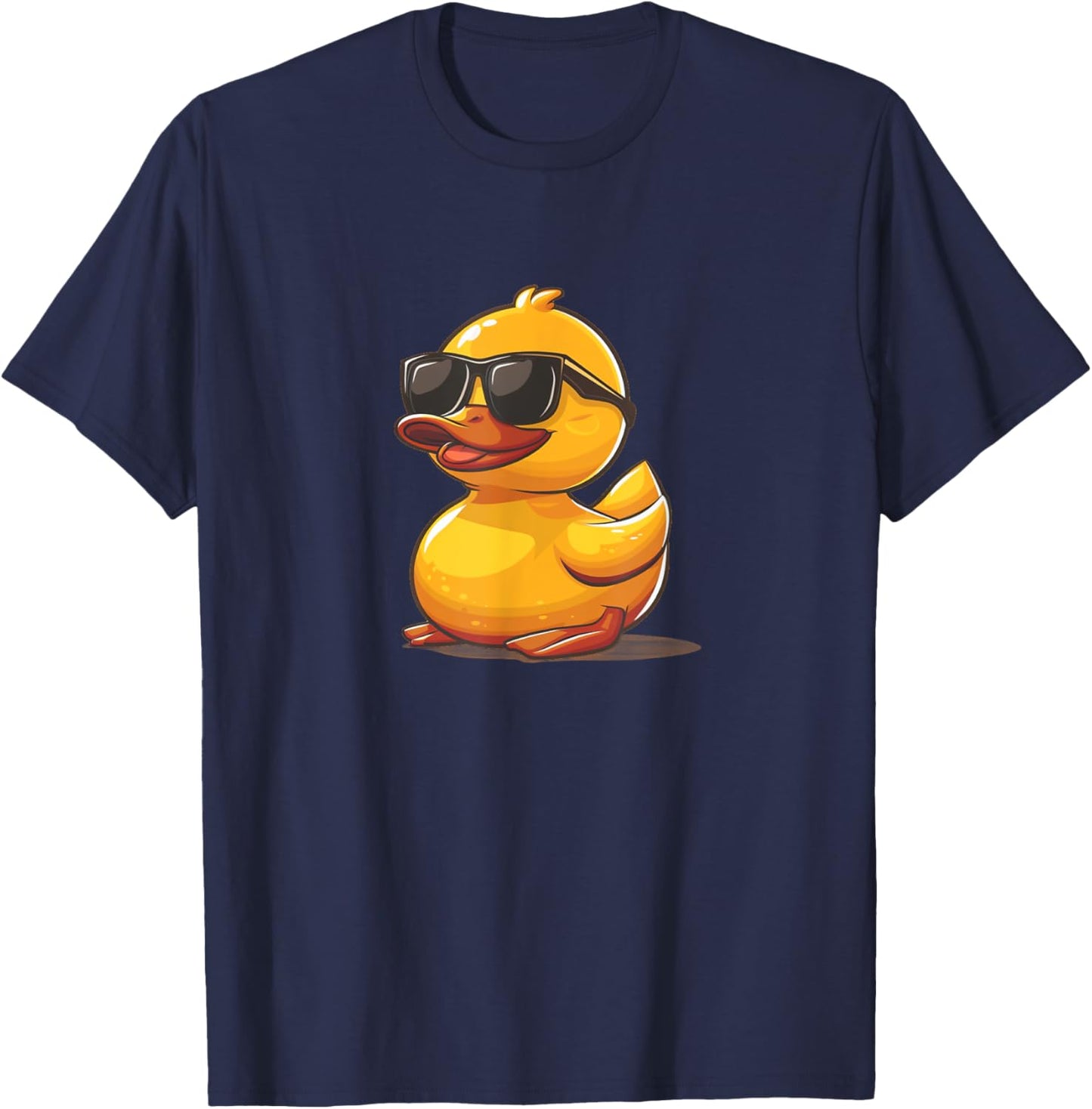 Awesome bespectacled Rubber Duck for Sunglasses Lovers T-Shirt - T-Shirt | Navy