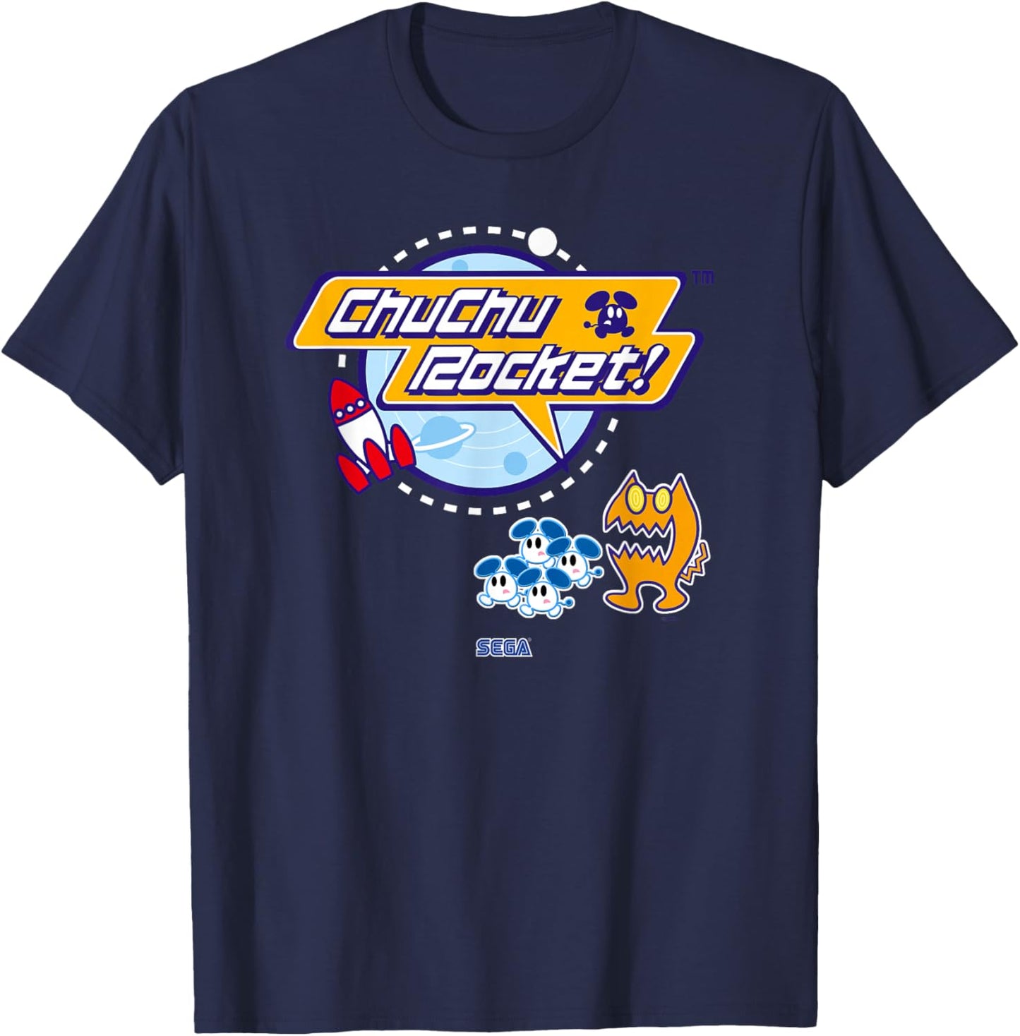 Chu Chu Rocket! SEGA Dreamcast video game T-Shirt - T-Shirt | Navy