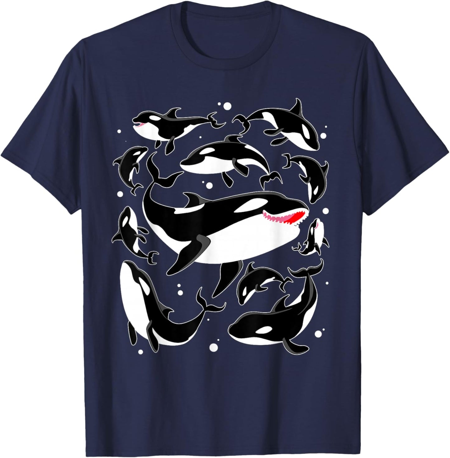 Cool Orca Art Women Kids Killer Whale Orca Lover T-Shirt - T-Shirt | Navy