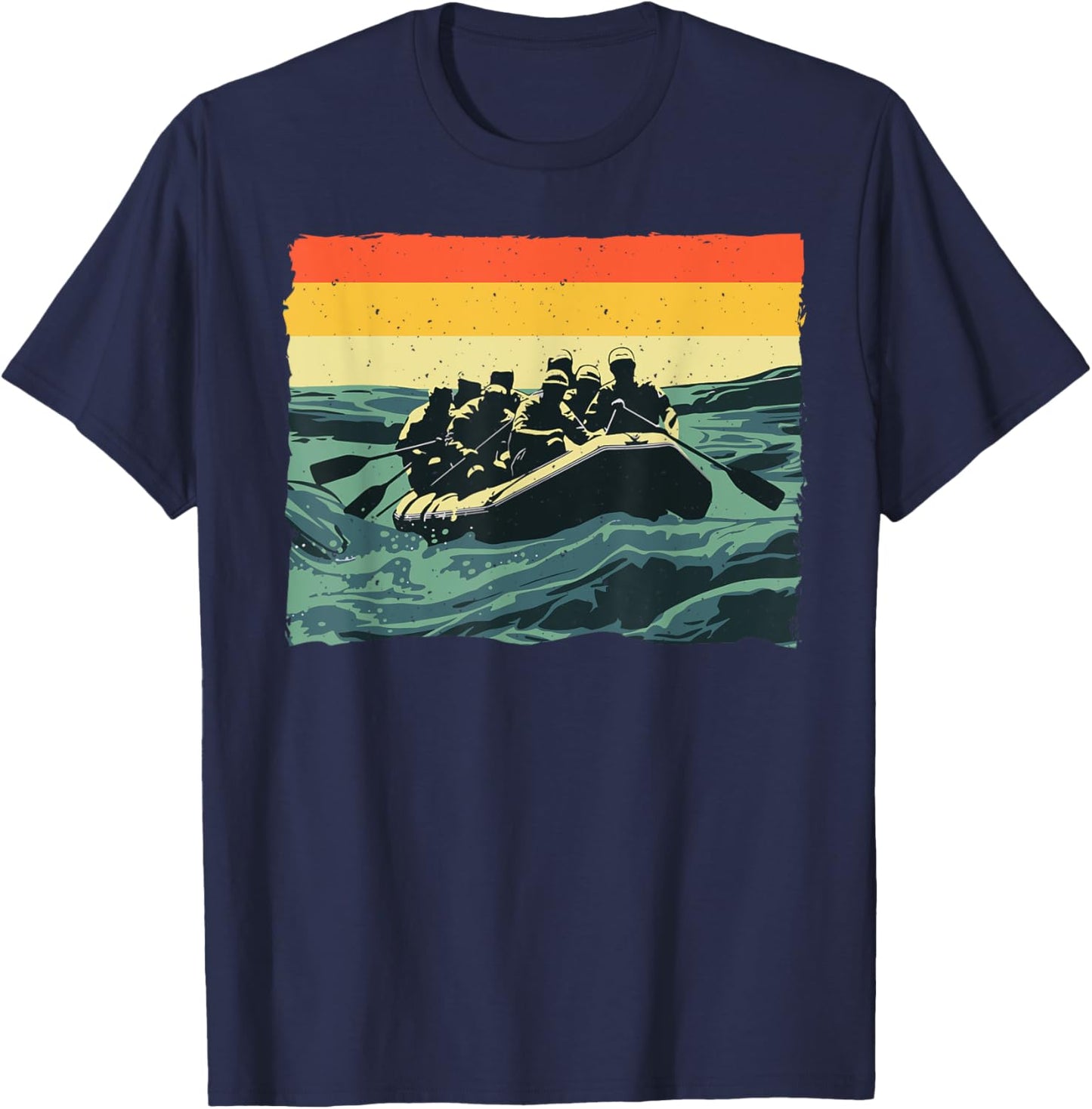 Cool Rafting Art Women White Water Rafting Lover T-Shirt - T-Shirt | Navy