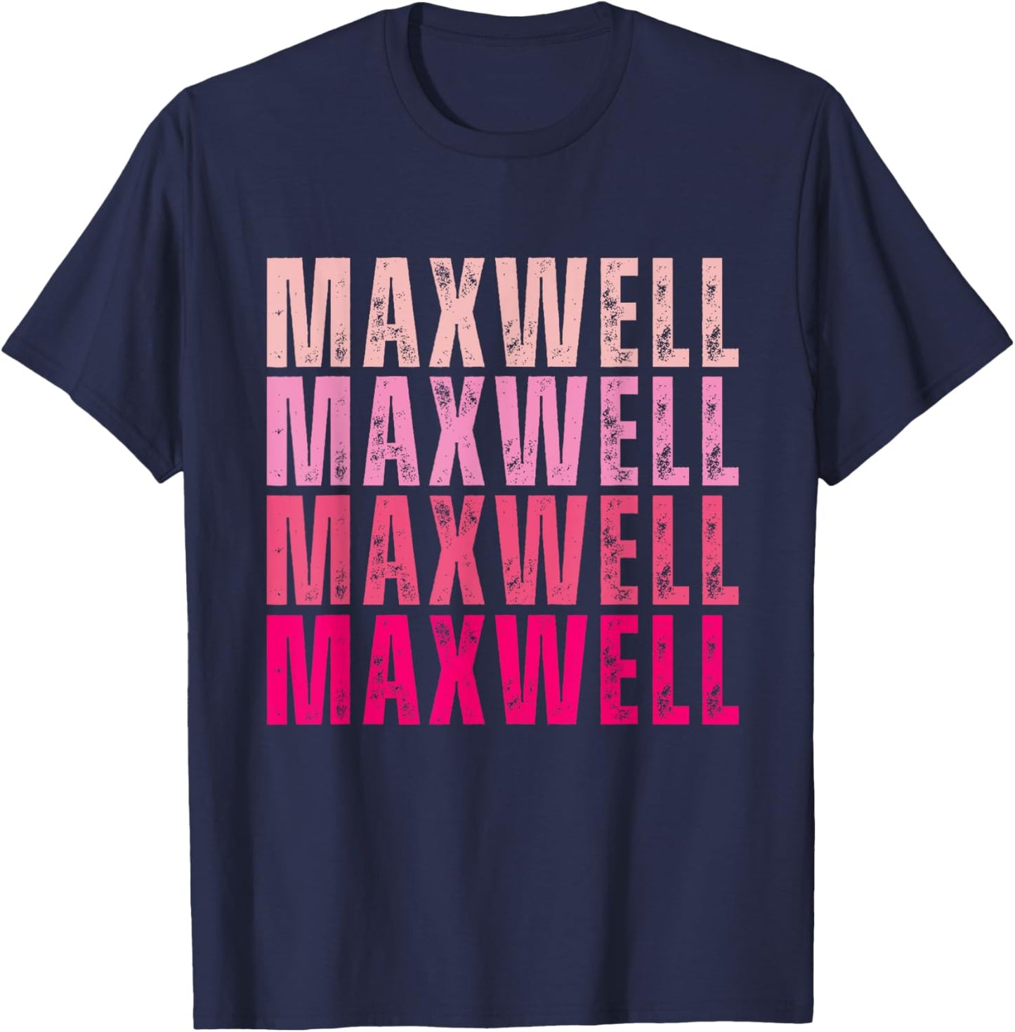 Personalized Name Maxwell I Love Maxwell Vintage T-Shirt - T-Shirt | Navy