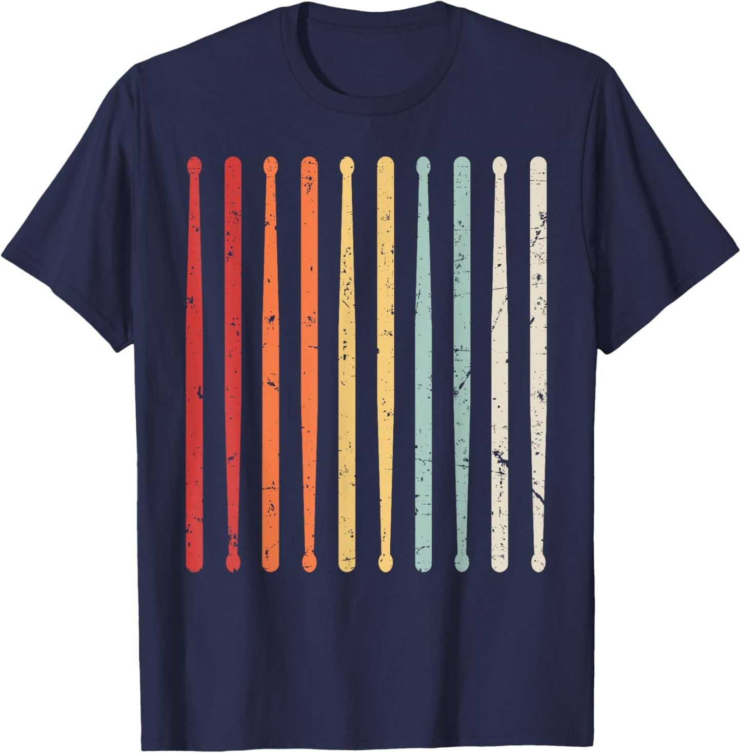 Funny Drummer Art Women Kids Drumming Lover Drummer T-Shirt - T-Shirt | Navy