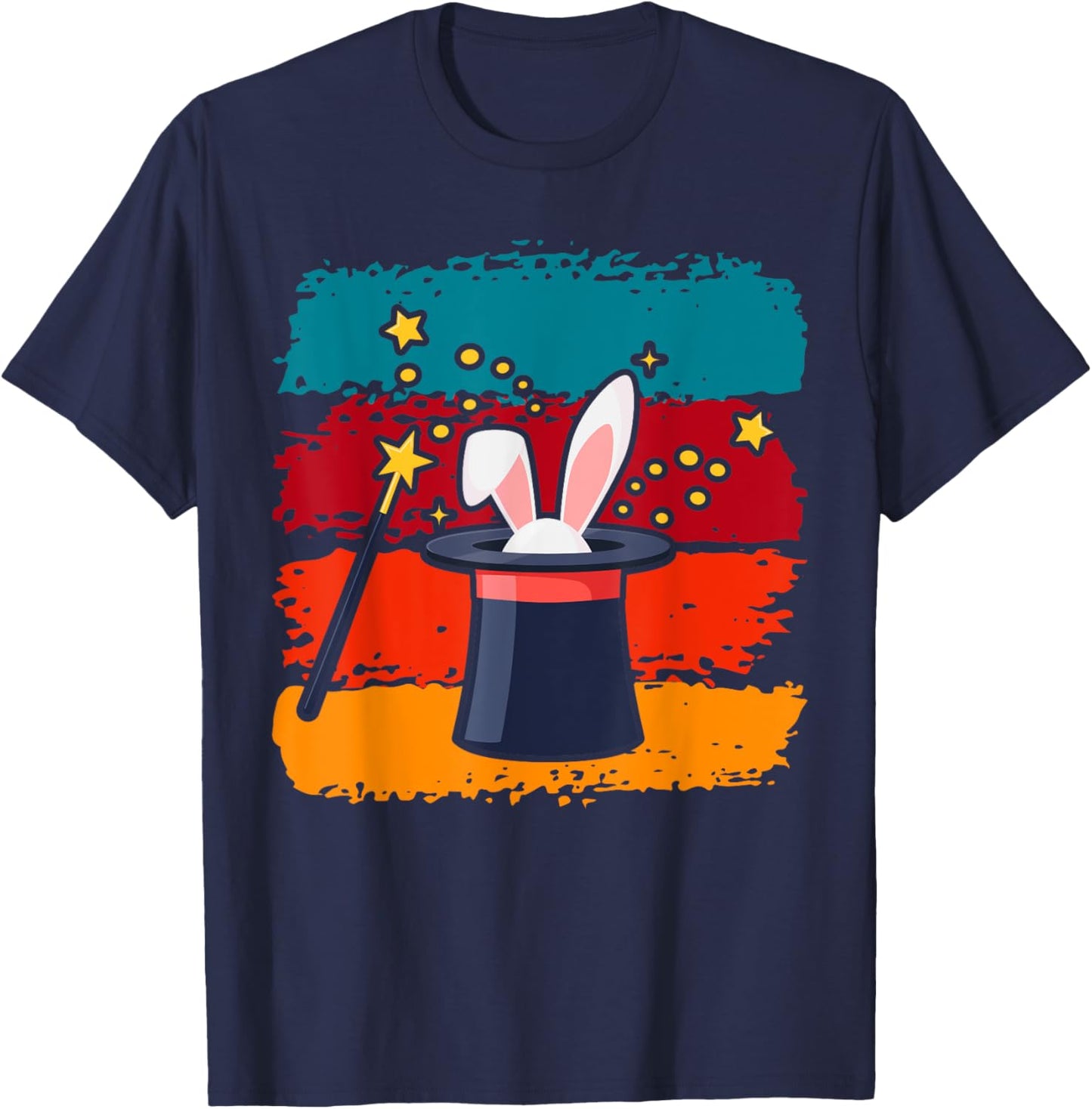 Magicians Hat for Magician Magic Icons Boys Magician T-Shirt - T-Shirt | Navy