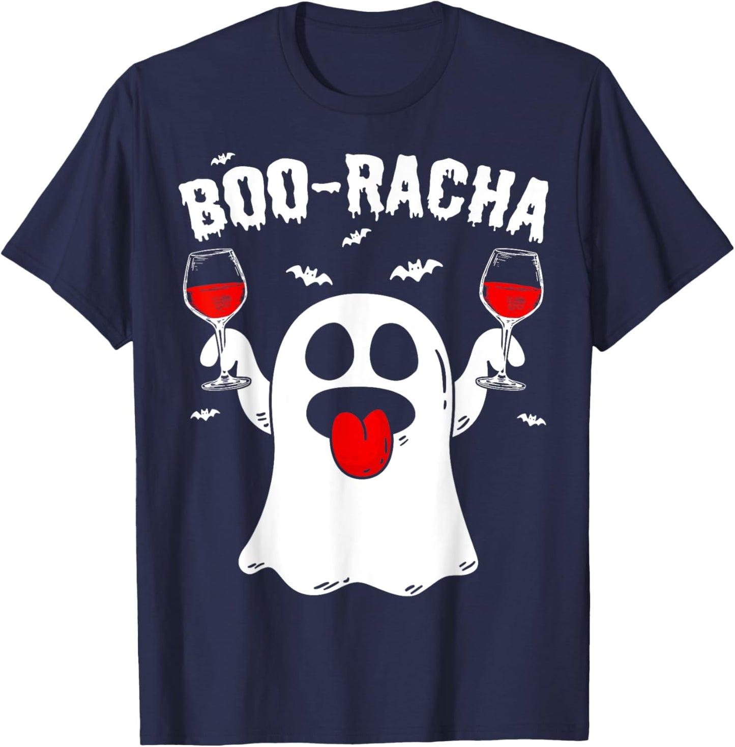 Boo-Racha Halloween Cute Ghost Boo Borracha Funny Men Women T-Shirt - T-Shirt | Navy