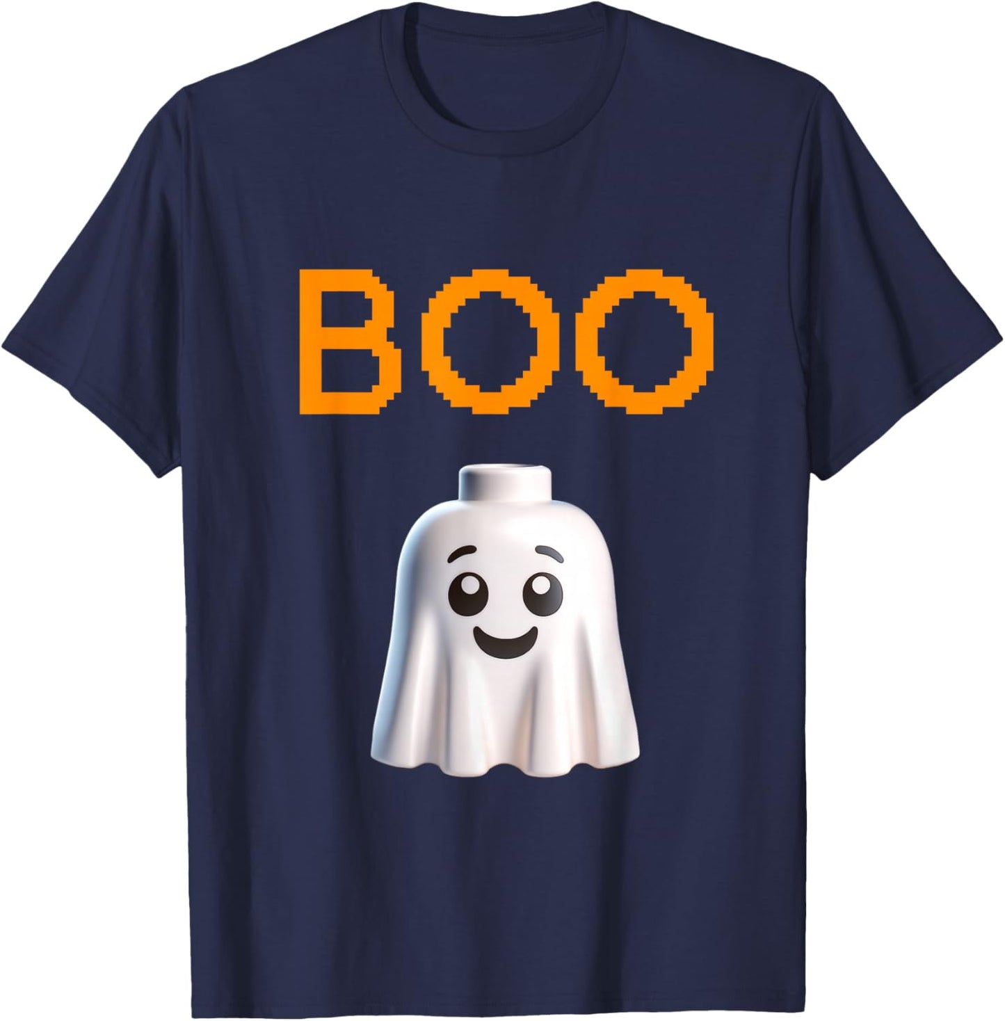 Halloween Master Builder Boo Ghost Costume Building Bricks T-Shirt - T-Shirt | Navy