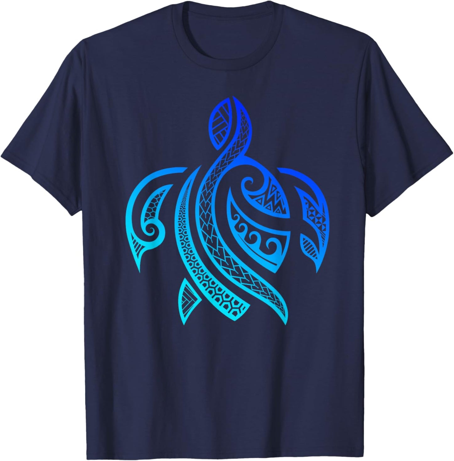 Tribal Hawaiian Maori Art Sea Turtle Hawaiian Tribal T-Shirt - T-Shirt | Navy