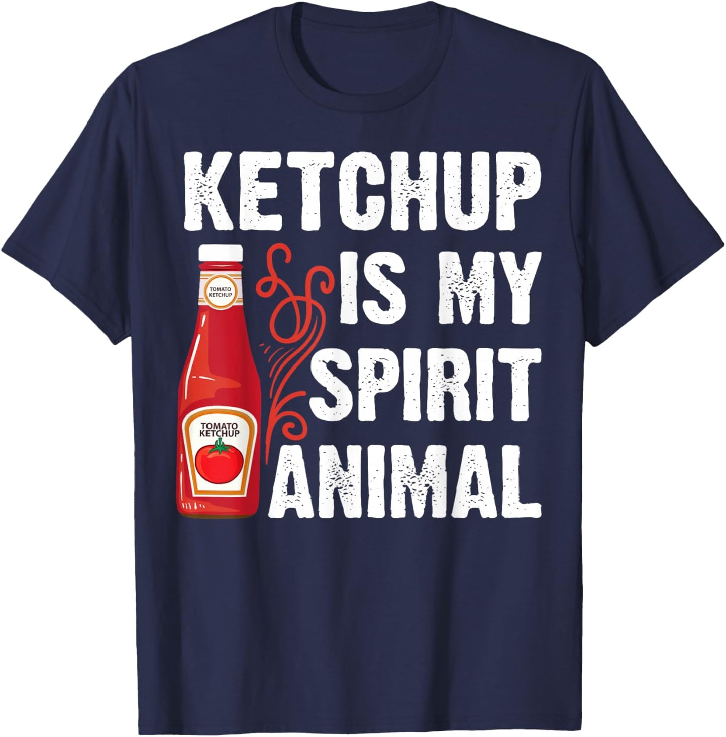 Funny Ketchup Art Women Kids Catsup Ketchup Lover T-Shirt - T-Shirt | Navy