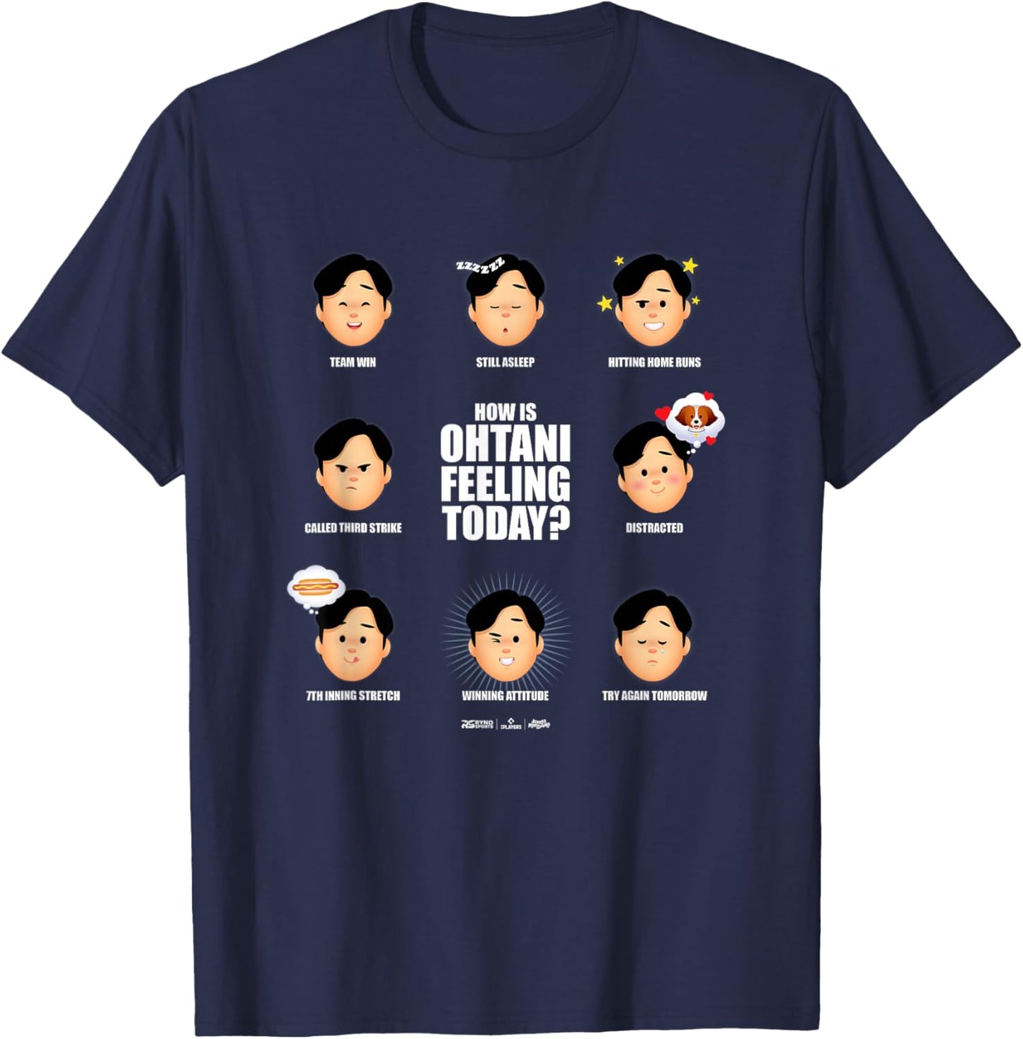 Shohei Ohtani Los Angeles Feeling Today? MLB Players T-Shirt - T-Shirt | Navy