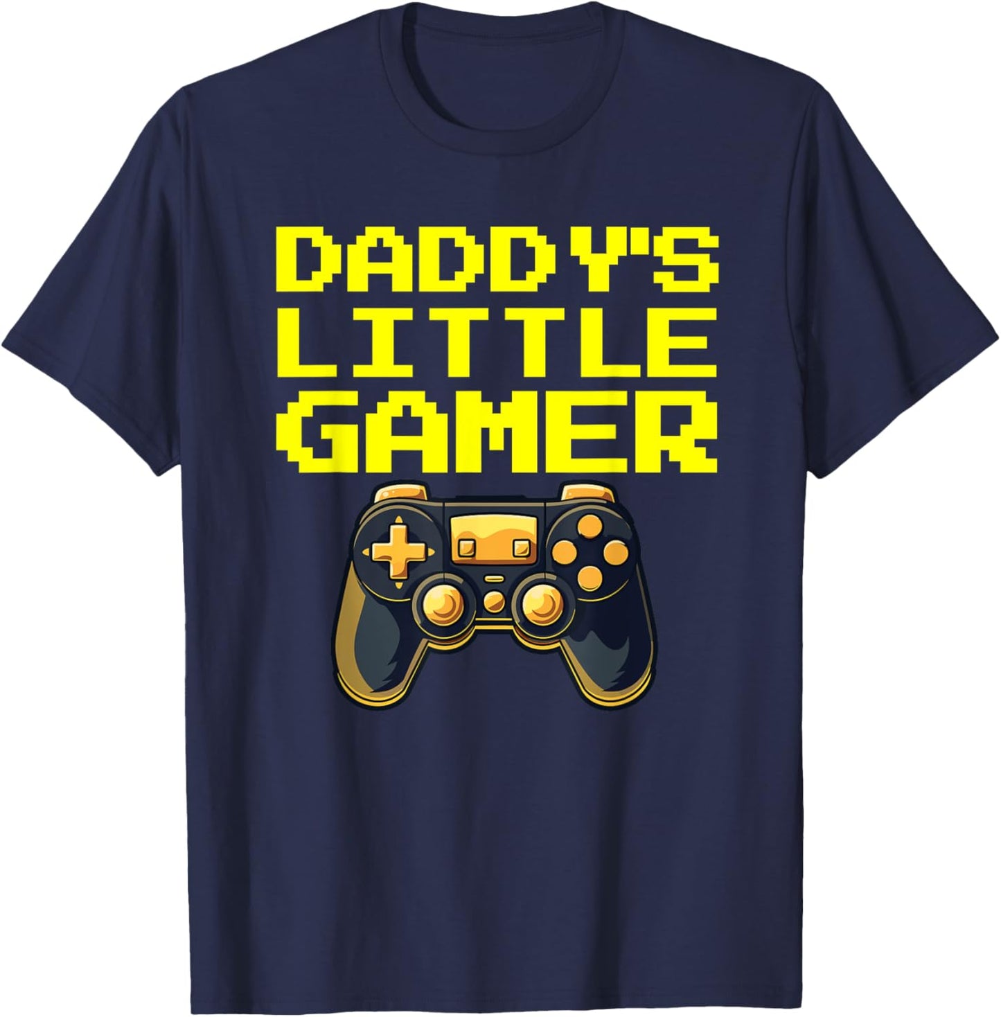 Daddys Little Gamer Gaming Family T-Shirt - T-Shirt | Navy