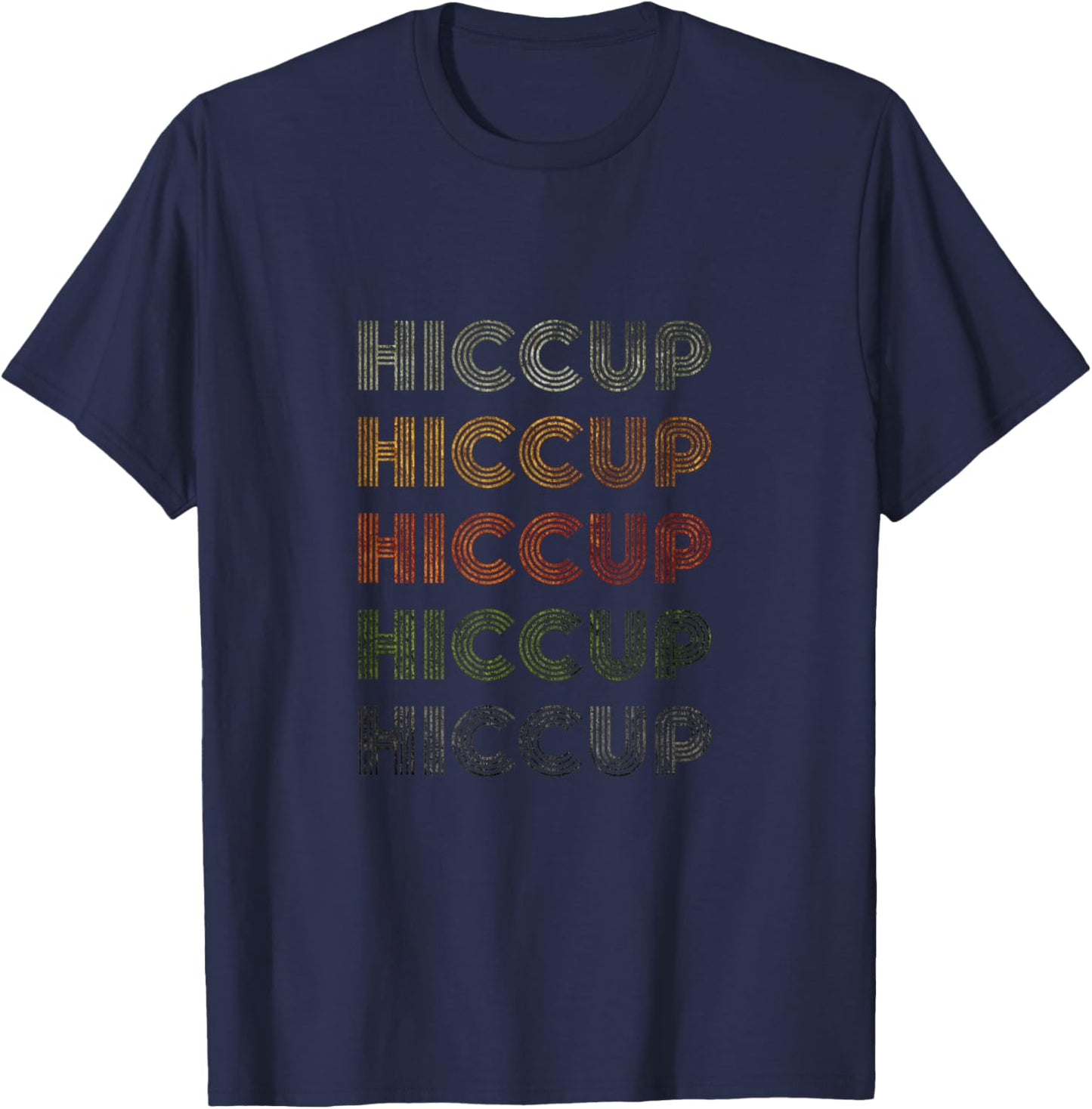 Love Heart Hiccup Grunge Vintage Style Black Hiccup T-Shirt - T-Shirt | Navy