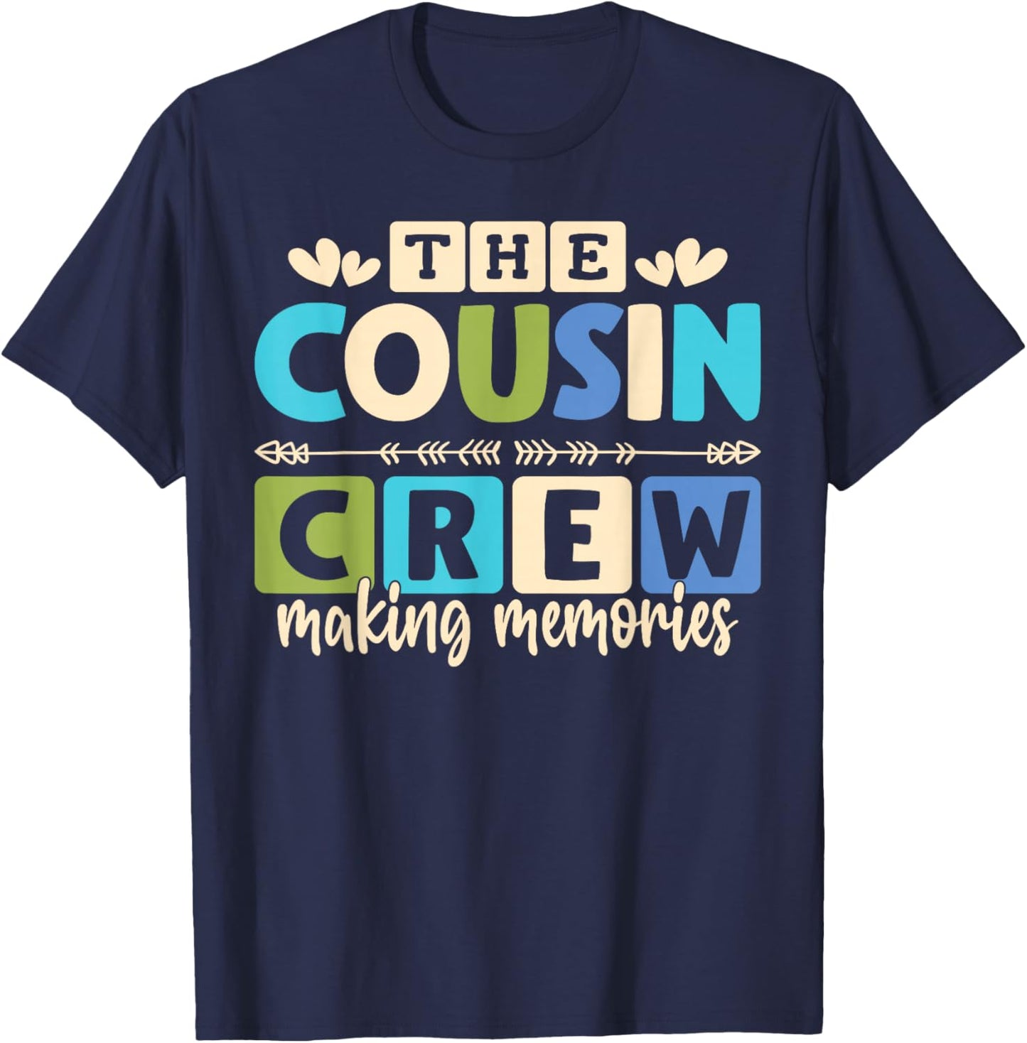Cousin Crew 2025 Making Memories Family Vacation Camp Kids T-Shirt - T-Shirt | Navy