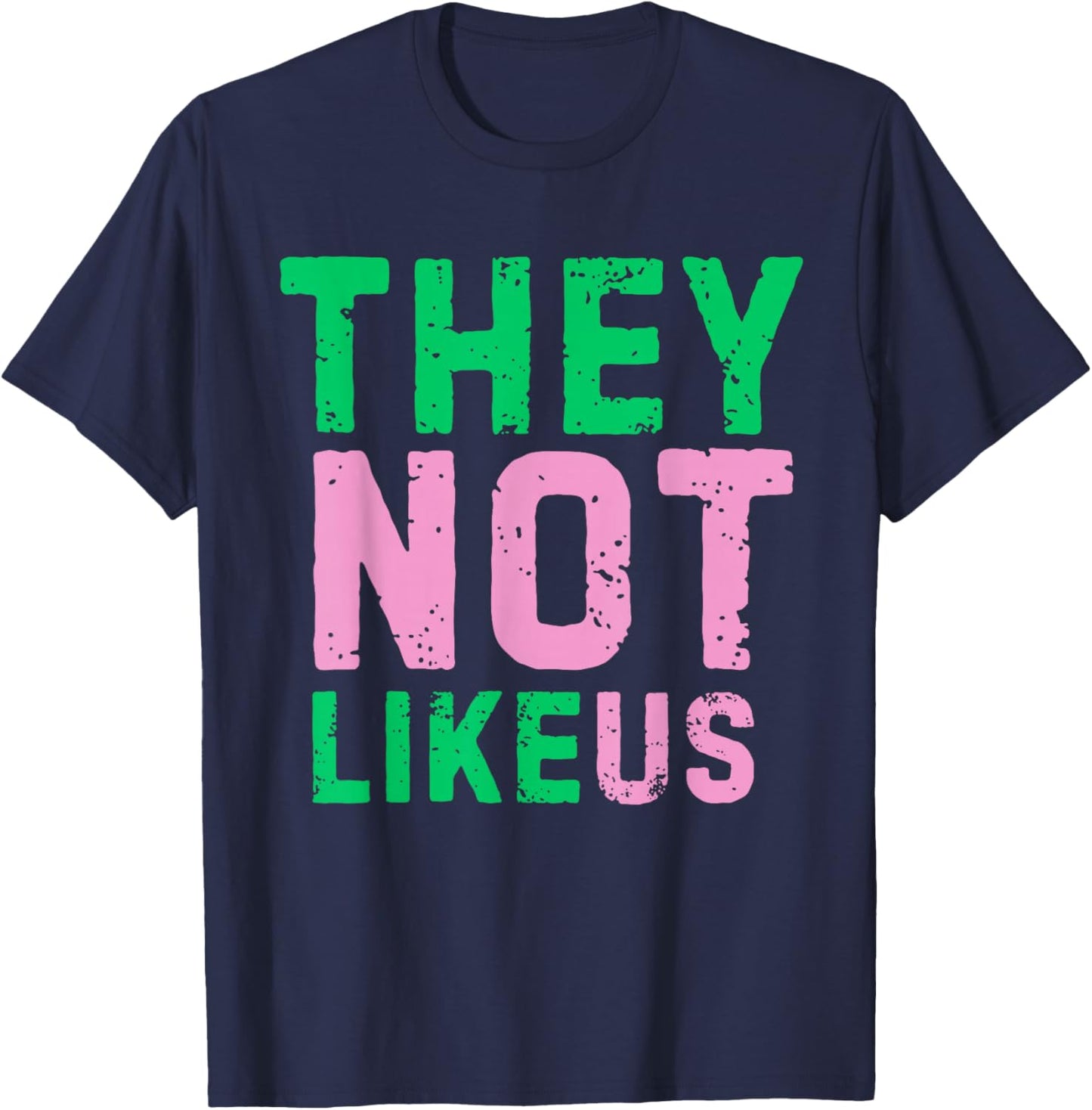 They Don't Like US Retro T-Shirt - T-Shirt | Navy