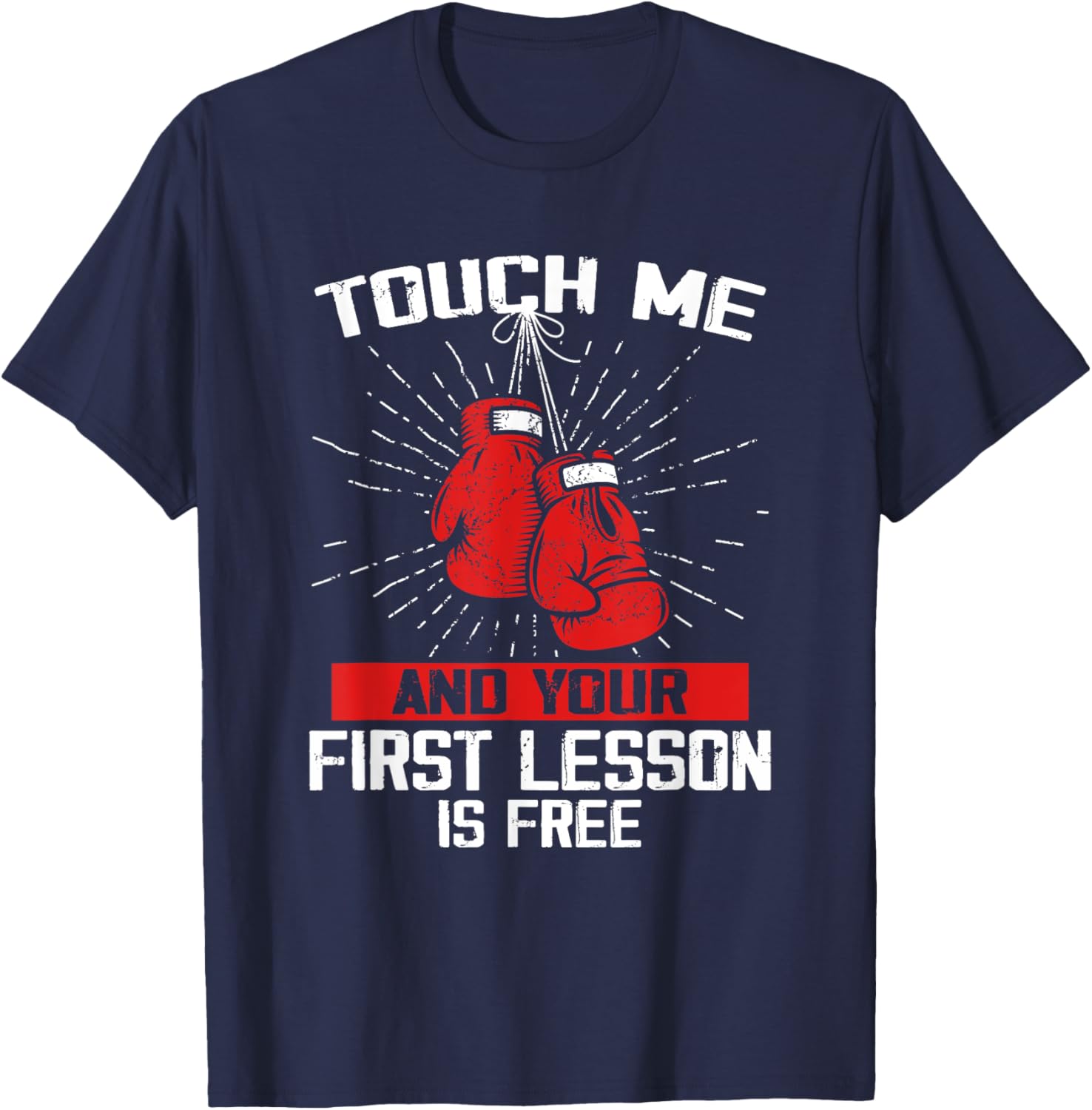 Kick boxer Boxing Coach Funny Kick Boxing Lover Saying T-Shirt - T-Shirt | Navy