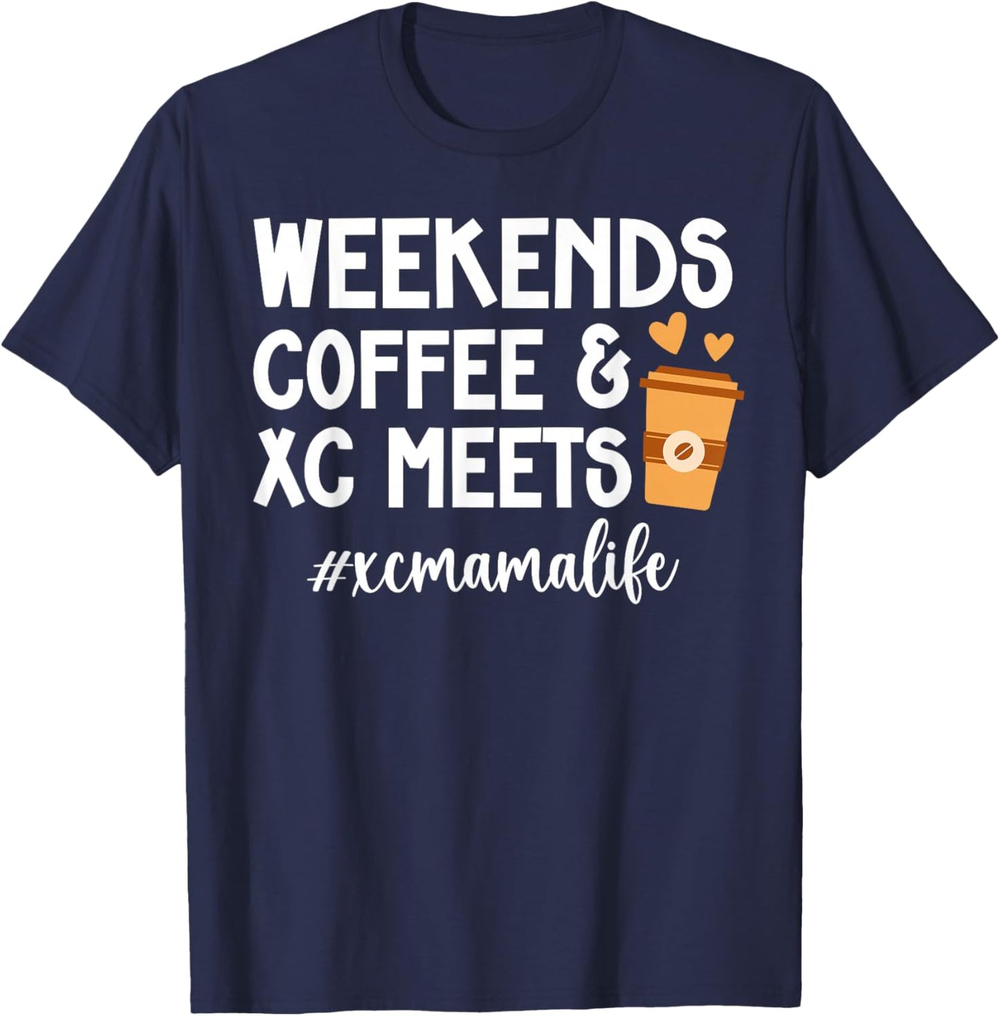 XC Mama Life Cross Country Mom Of A Cross Country Runner Mom T-Shirt - T-Shirt | Navy
