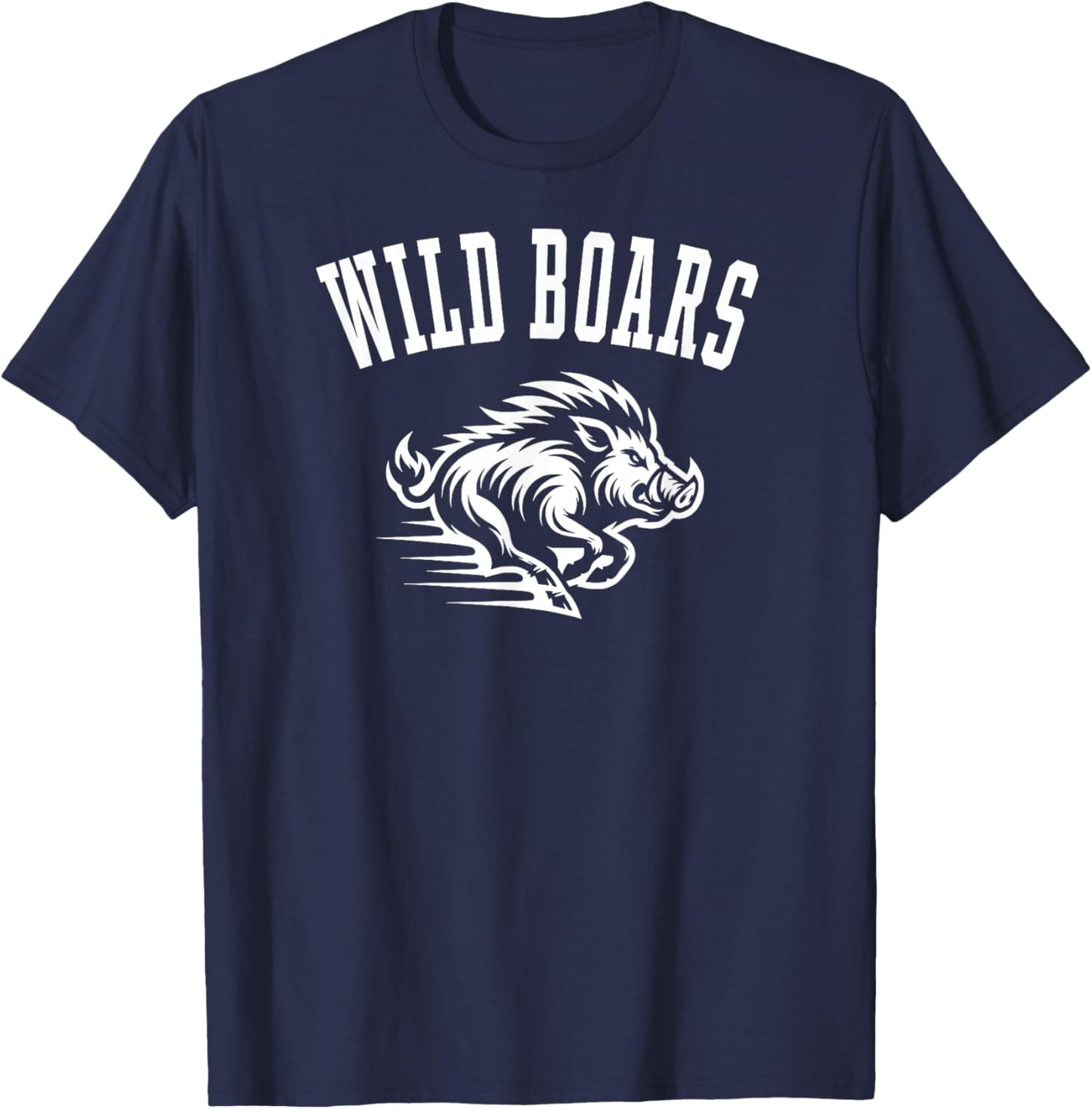 Wild Boars Mascot for Players and Fans T-Shirt - T-Shirt | Navy