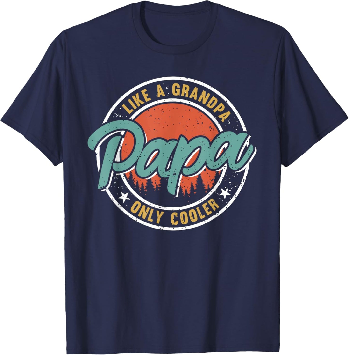 Funny Papa Design for Grandpa Papi Papaw from Grandkids Papa T-Shirt - T-Shirt | Navy