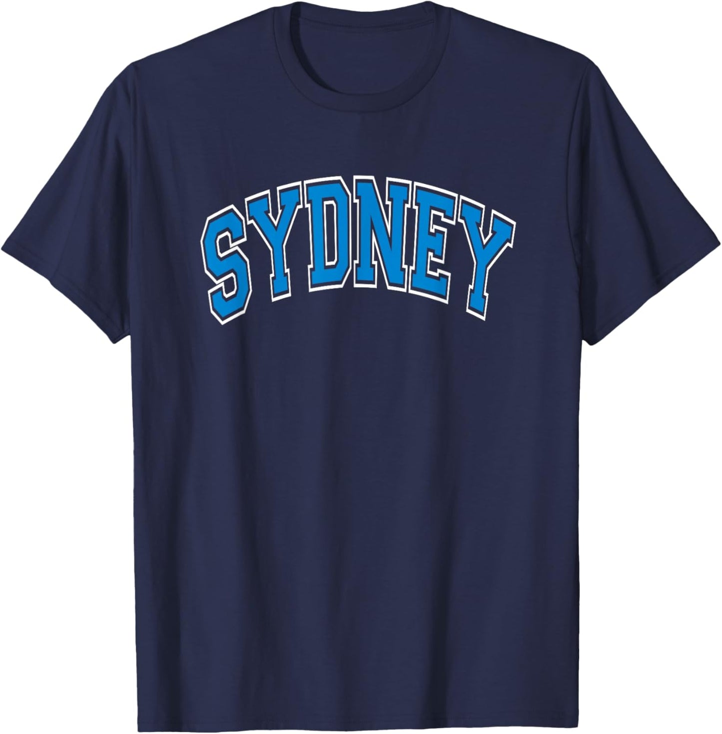 Sydney Arched Blue Text T-Shirt - T-Shirt | Navy