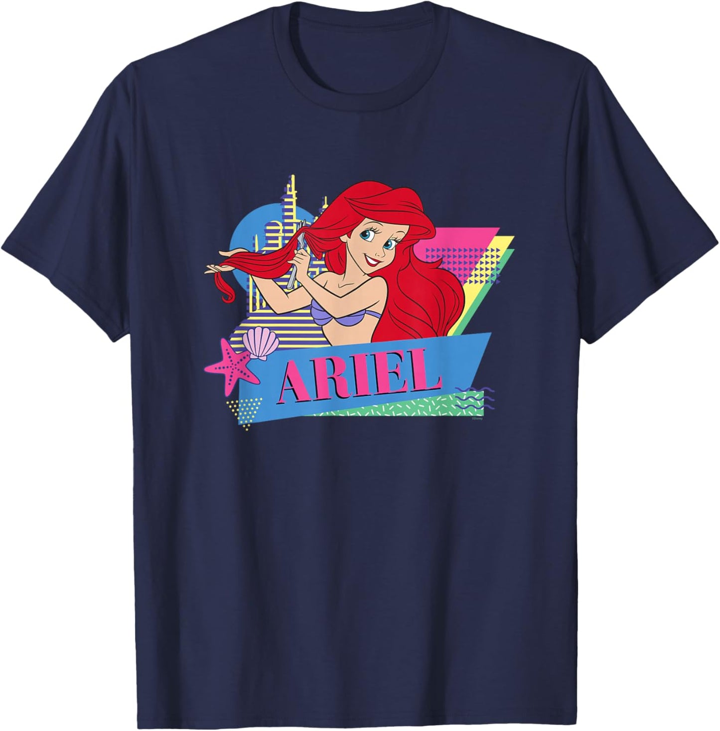 Disney The Little Mermaid Retro Couples Matching Ariel T-Shirt - T-Shirt | Navy