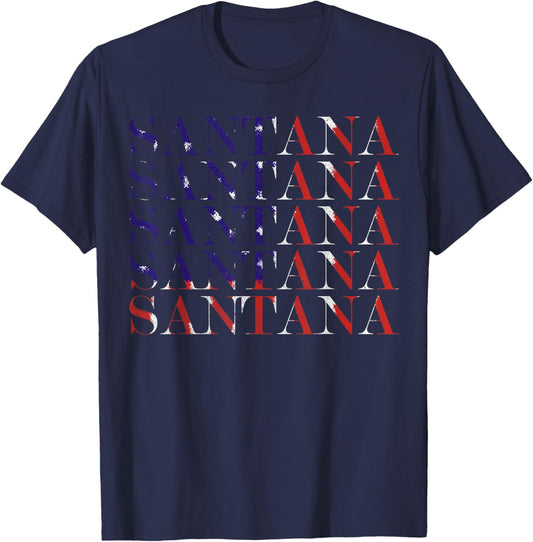 Santana Vintage Retro T-Shirt - T-Shirt | Navy