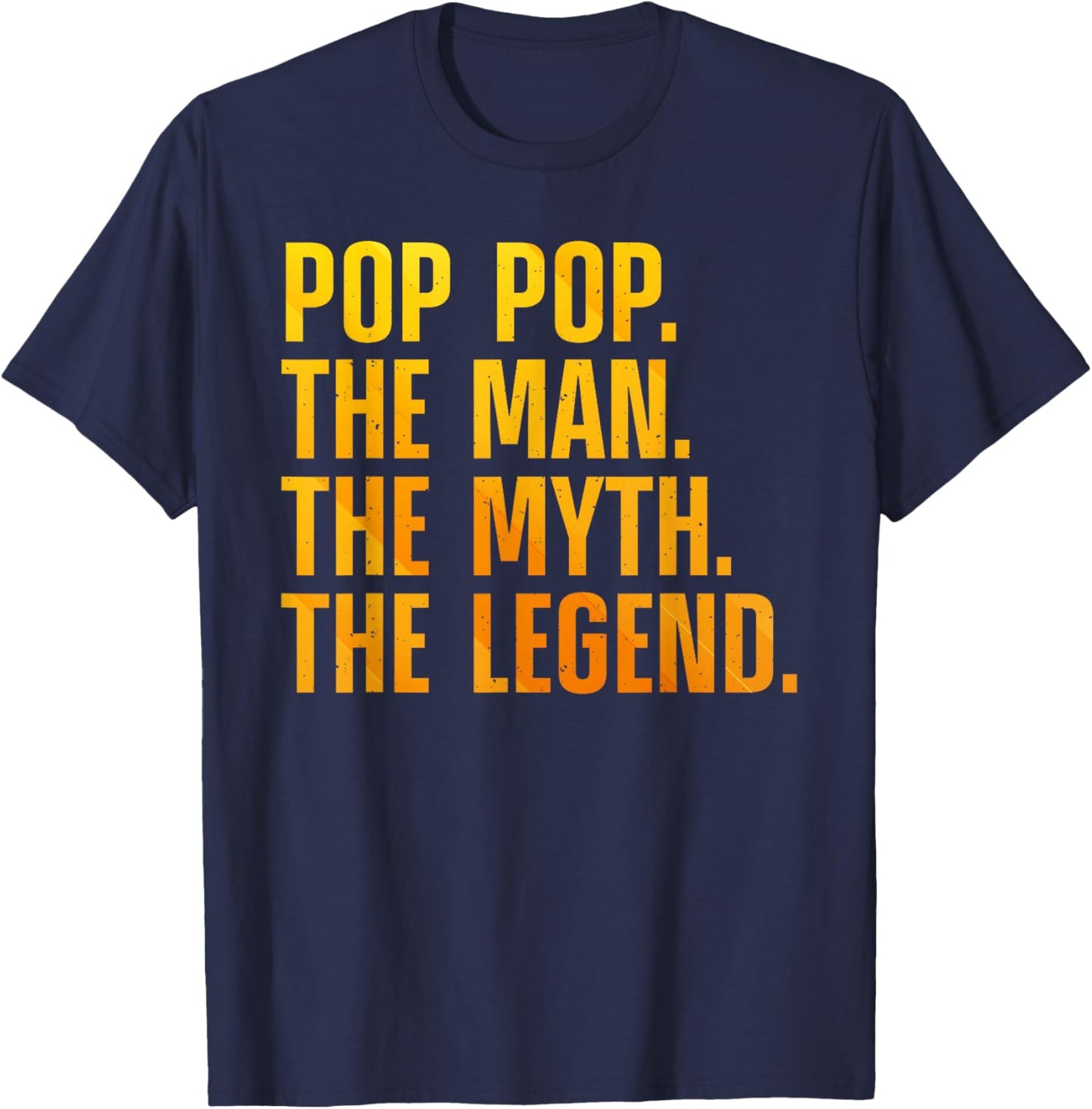 Pop Pop Art For Grandpa Grandfather From Grandkids Pop Pop T-Shirt - T-Shirt | Navy
