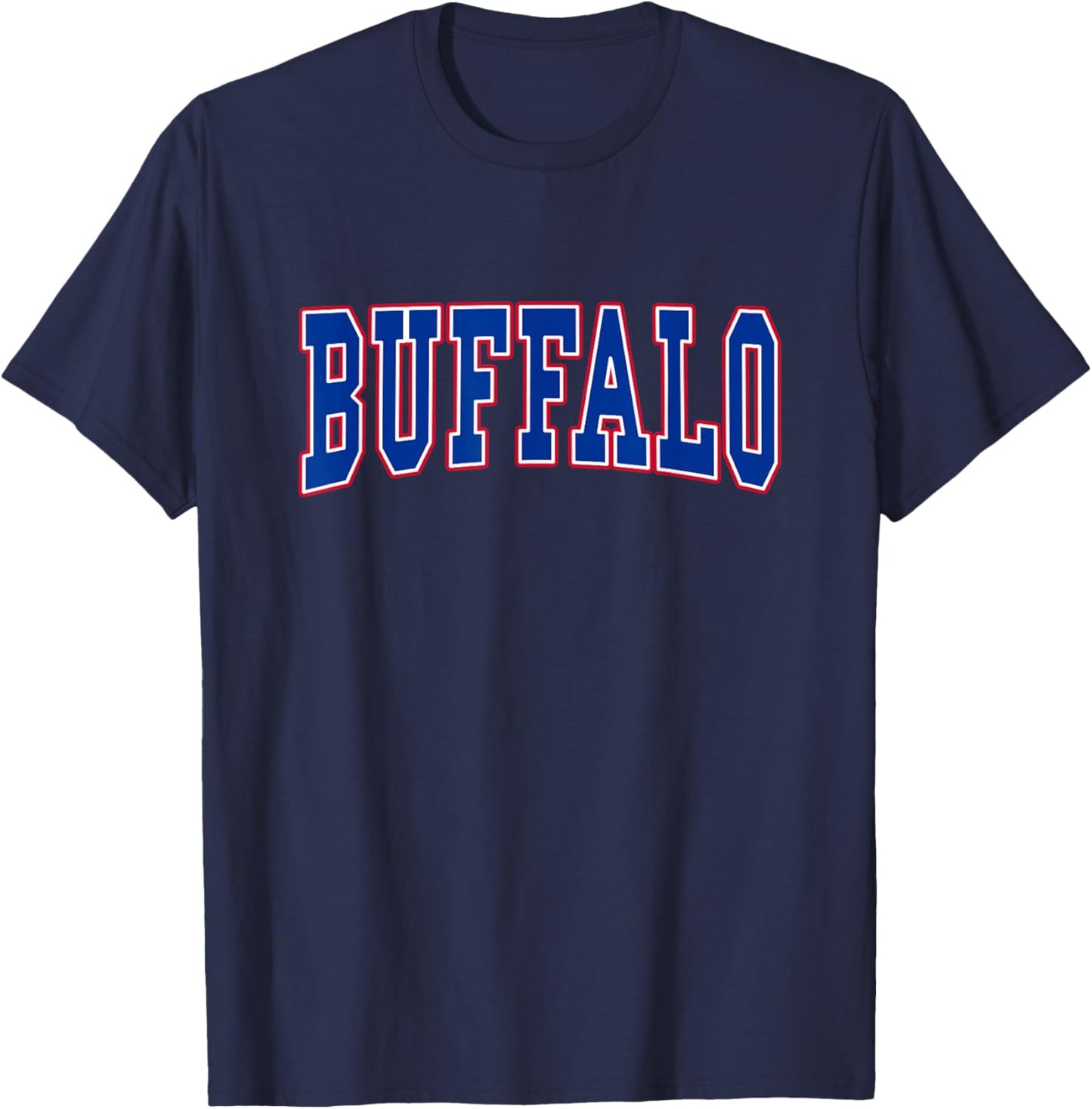 Graphic Apparel Co. - BUFFALO - Modern, Black, , Short Sleeve, Classic Fit T-Shirt - T-Shirt | Navy