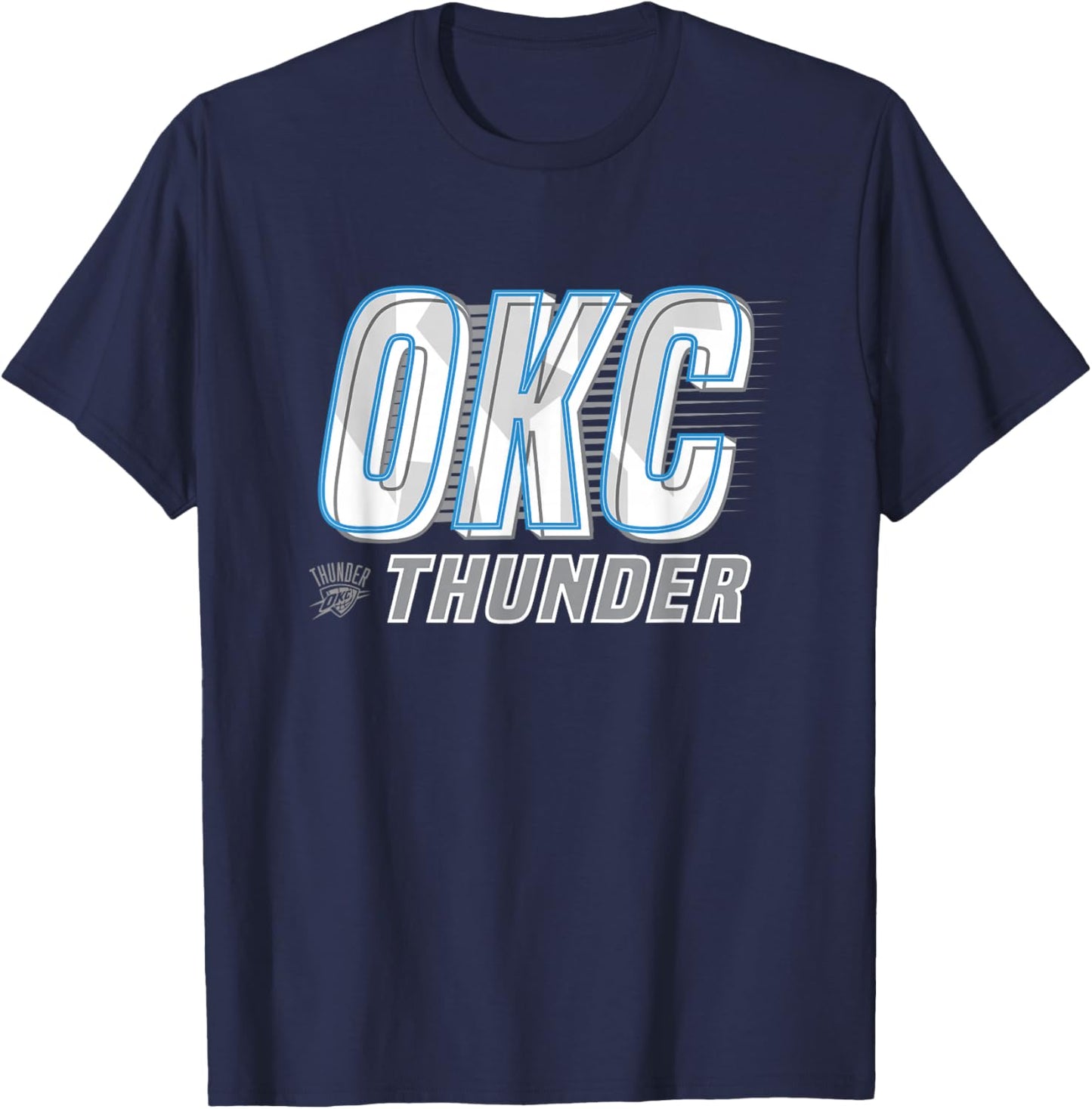NBA Oklahoma City Thunder Type Stack Logo T-Shirt - T-Shirt | Navy