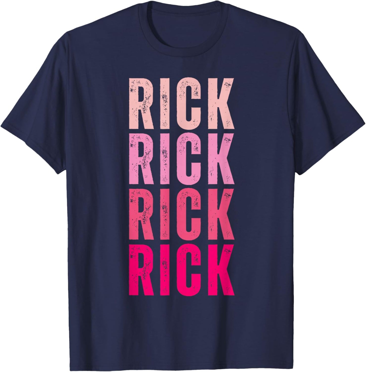 Personalized Name Rick I Love Rick Vintage T-Shirt - T-Shirt | Navy