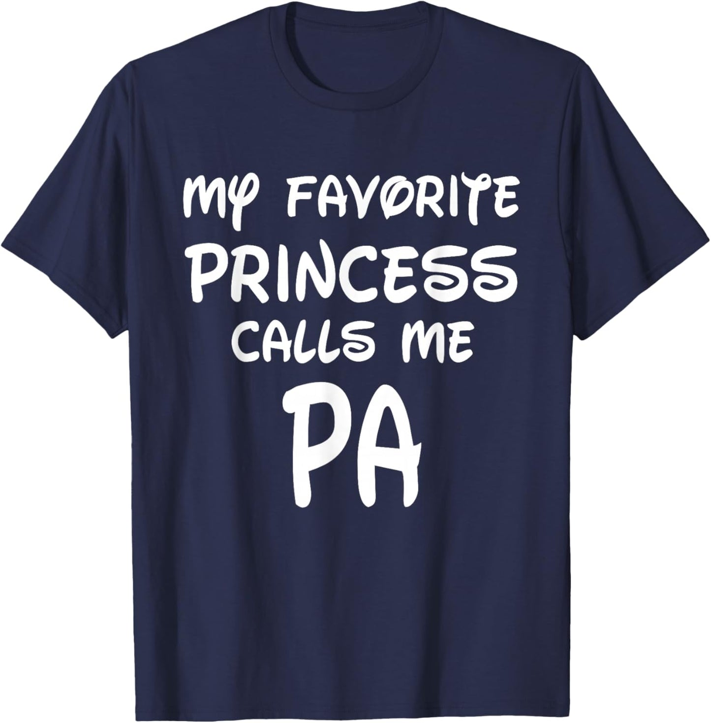 My Favorite Princess Calls Me Pa Vintage Christmas Xmas T-Shirt - T-Shirt | Navy