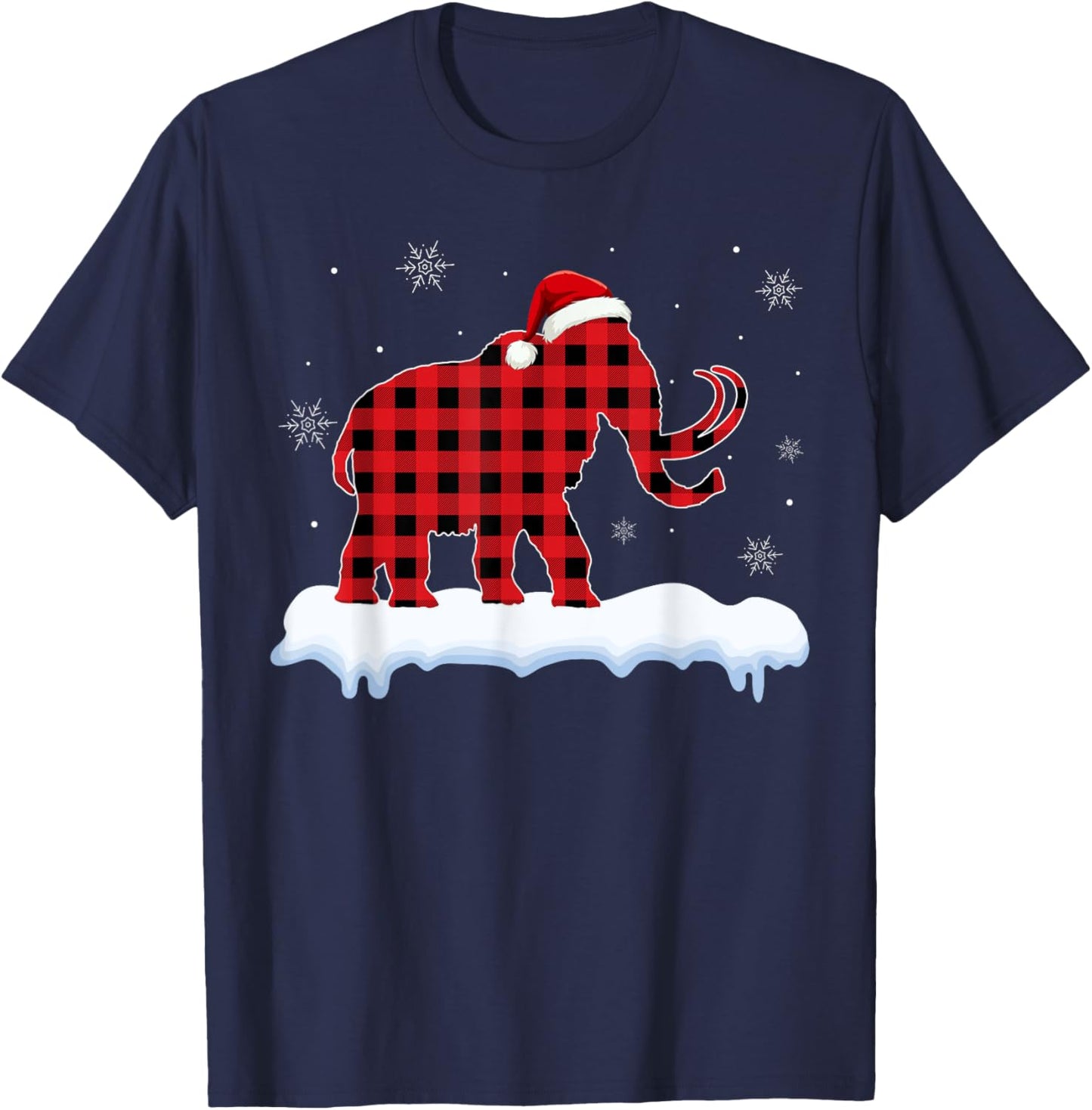 Mammoth Christmas Pajamas funny Mammoth Lover Xmas T-Shirt - T-Shirt | Navy