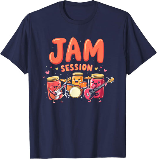 Funny Rock Jam Session Band Of Jam Playing Music T-Shirt - T-Shirt | Navy