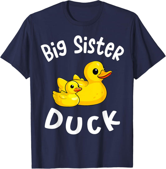 Big Sister Duck Birthday Rubber Duck Kids Family Matching T-Shirt - T-Shirt | Navy