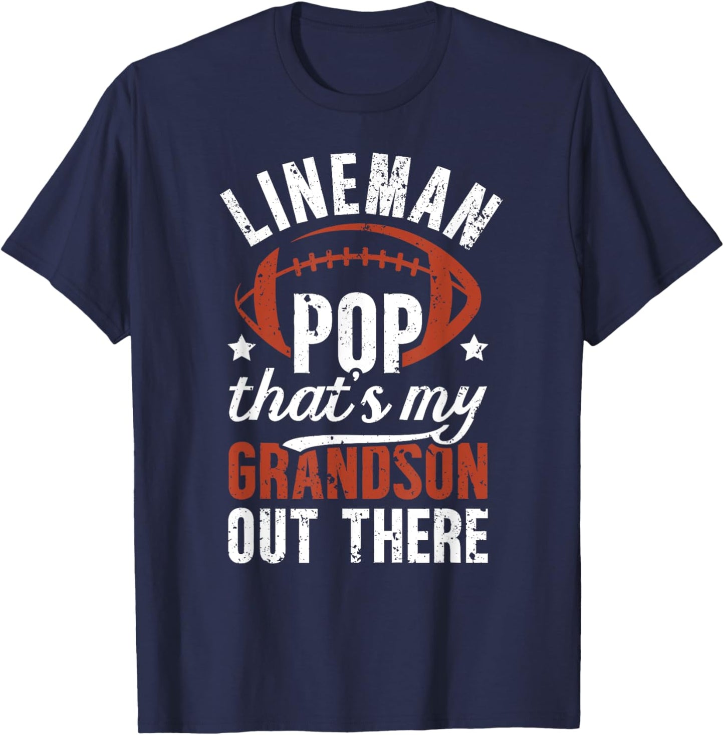 Football Lineman Pop Proud Pop Of A Football Lineman T-Shirt - T-Shirt | Navy