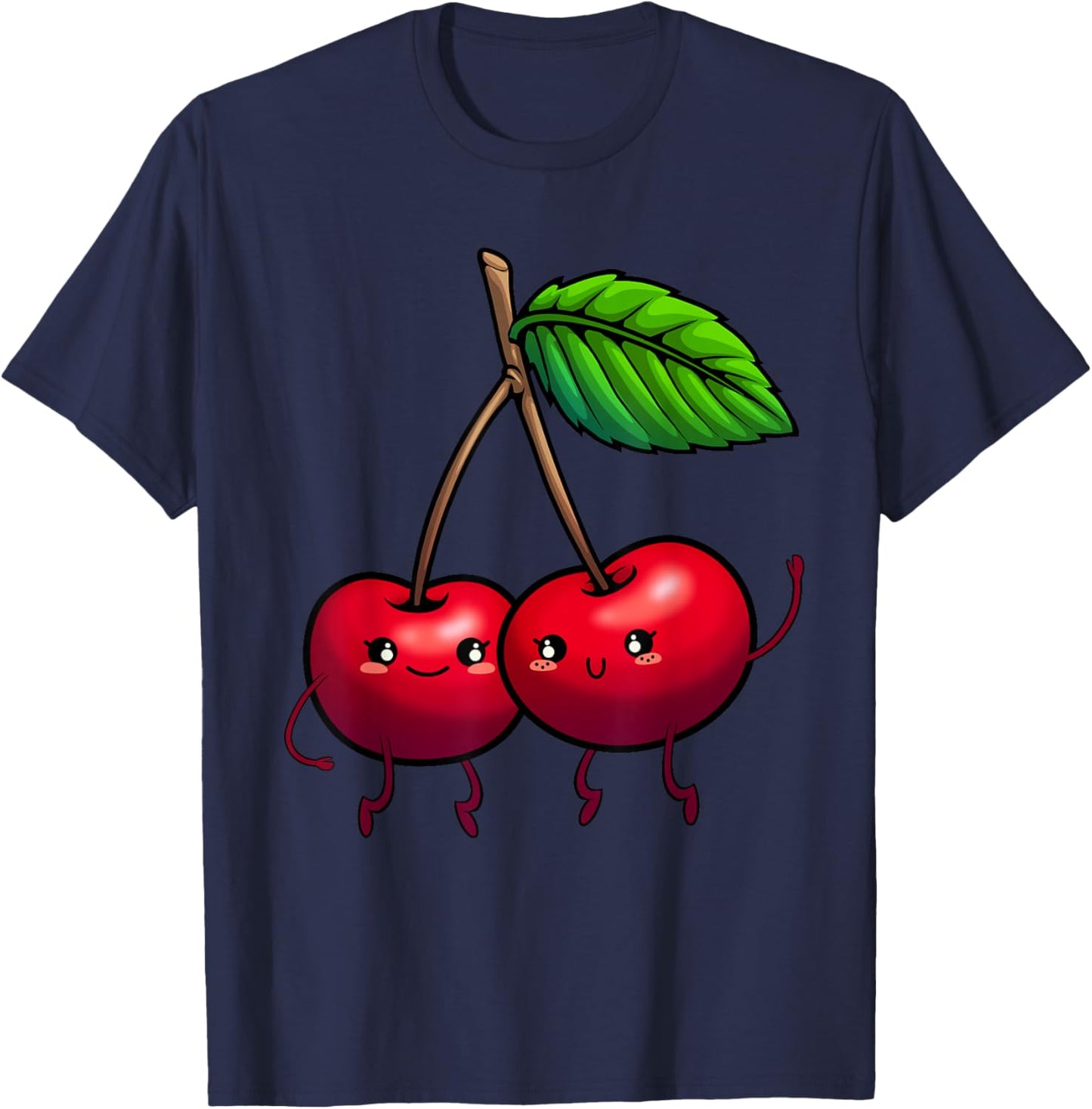 Funny Cherry Graphic Women Cherry Print Cherry Lover T-Shirt - T-Shirt | Navy