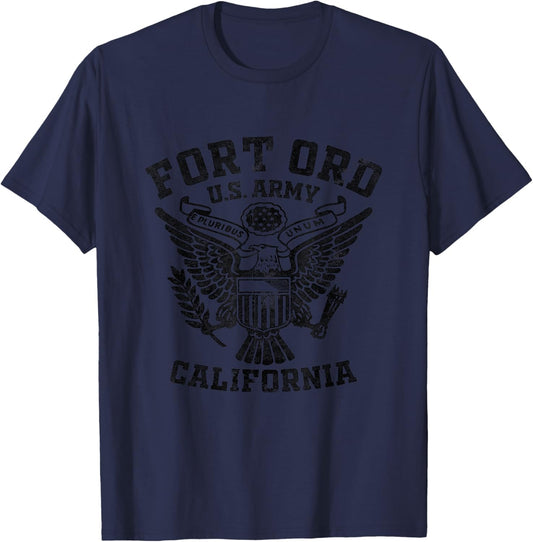 Fort Ord US Military Base California CA Ft Ord Vintage Gifts T-Shirt - T-Shirt | Navy