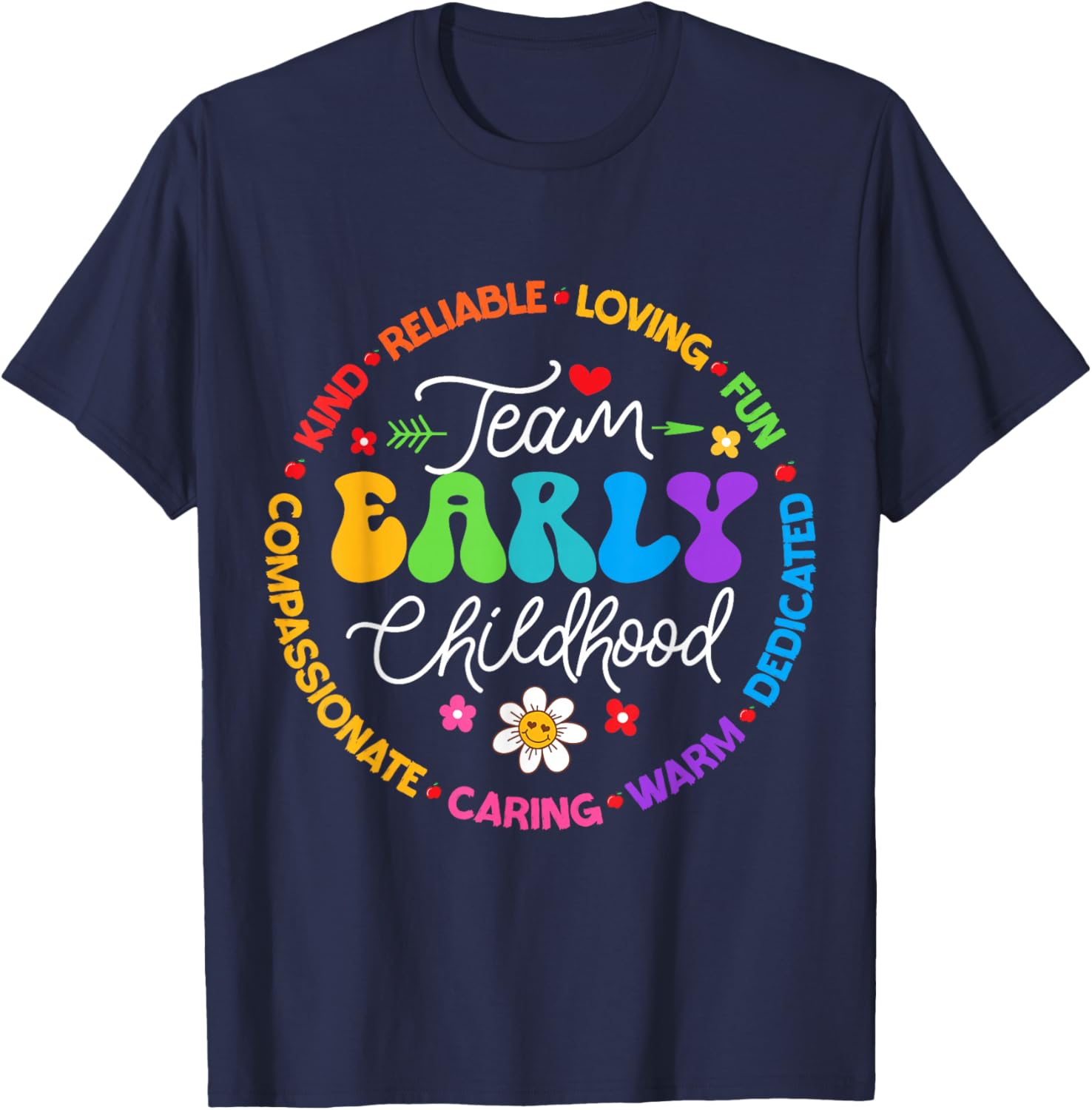 Early Childhood Team ECE Teacher Back to School Education T-Shirt - T-Shirt | Navy