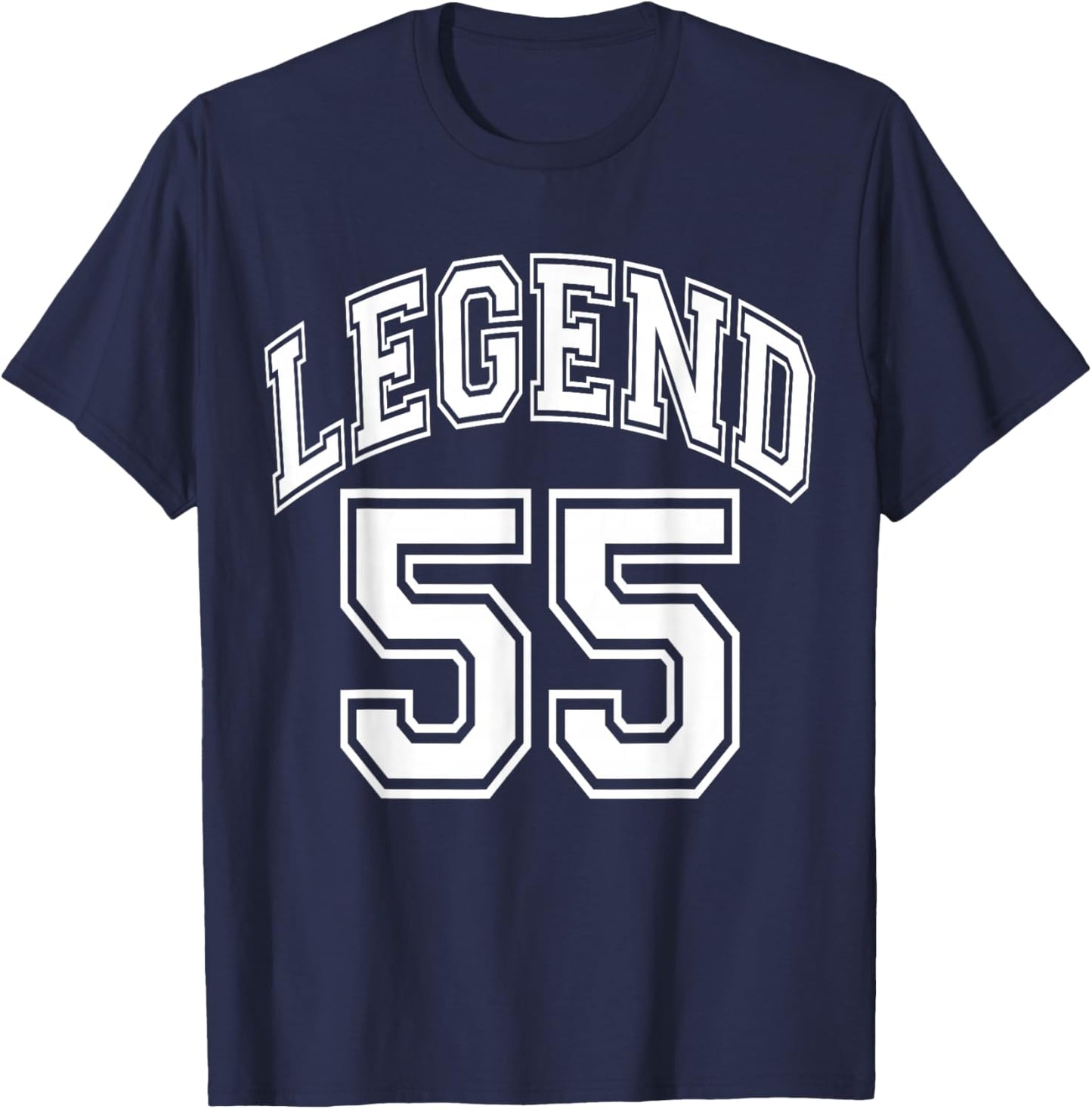 Legend 55 Years Old Number Team 55th Birthday Graphic T-Shirt - T-Shirt | Navy