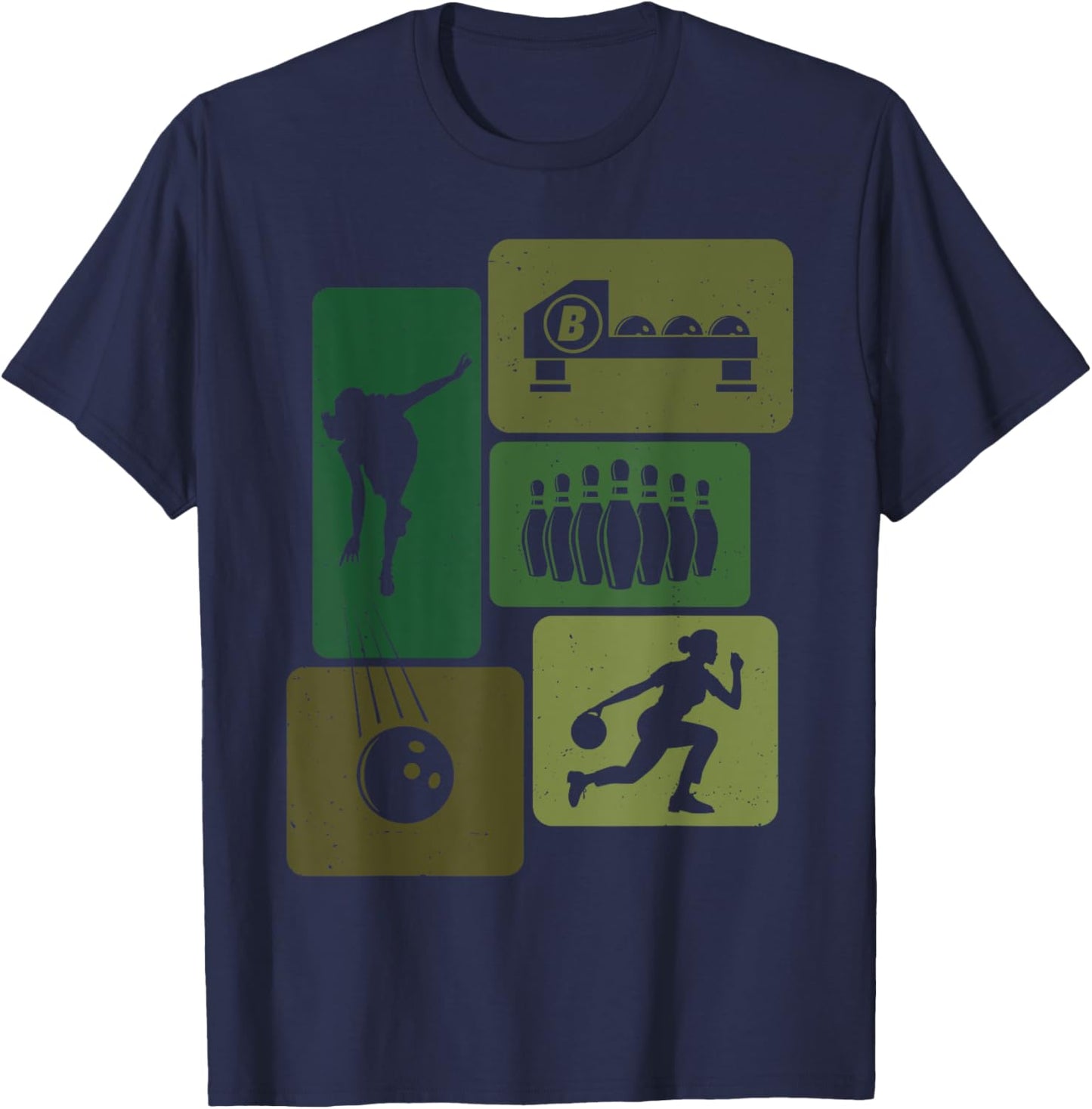 Funny Bowling Player Bowler Game Enthusiast Outfit Women T-Shirt - T-Shirt | Navy