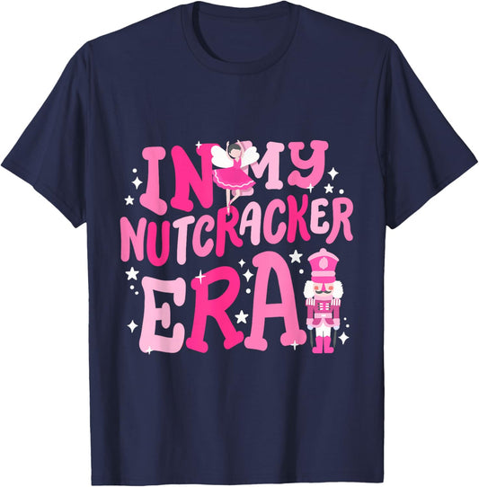 In My Nutcracker Era Retro Groovy Funny Christmas Girls T-Shirt - T-Shirt | Navy