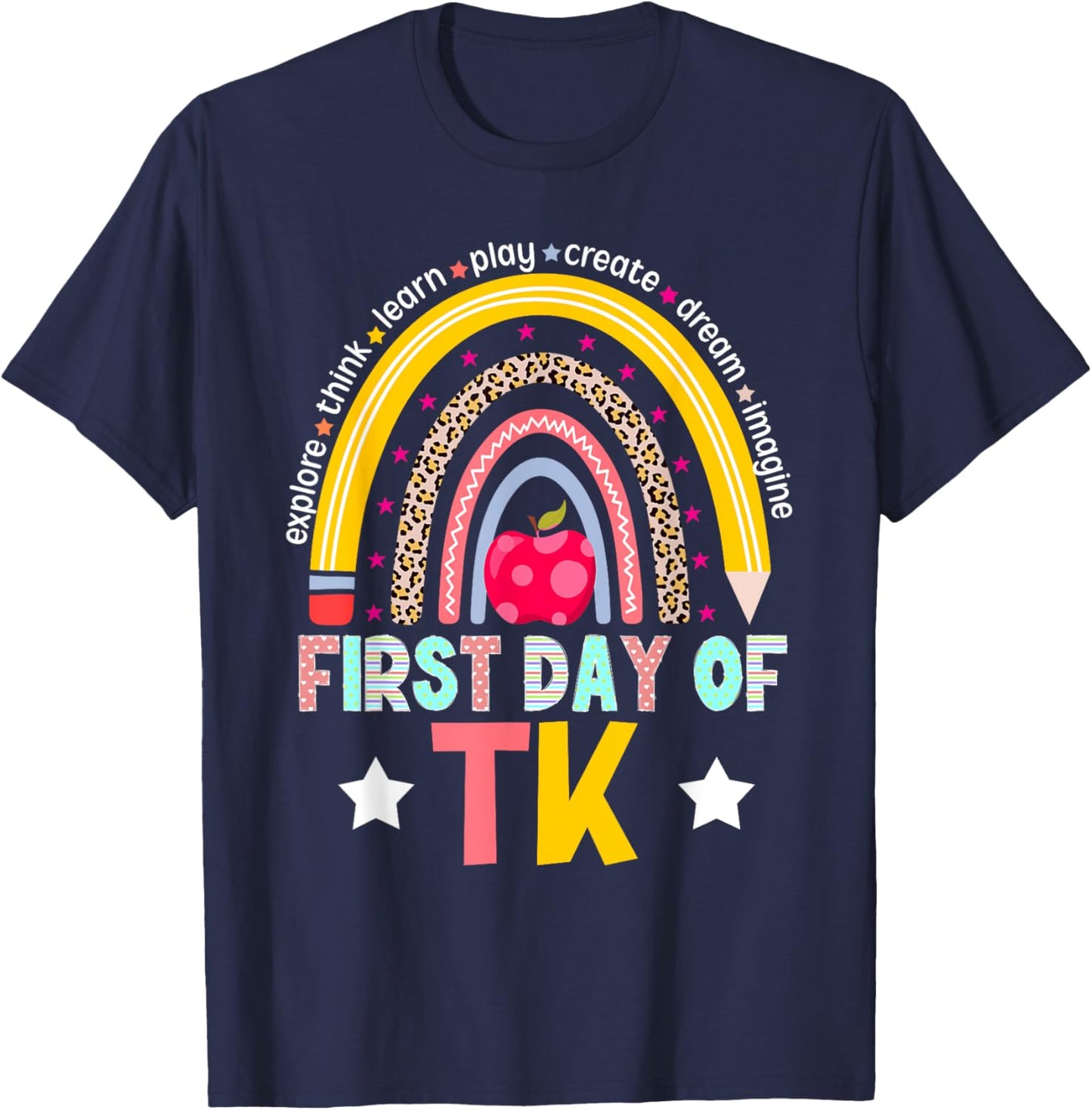 First Day Of TK Teacher Transitional Kindergarten Student T-Shirt - T-Shirt | Navy