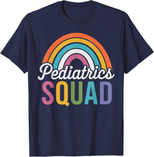 Pediatrics Squad Pediatric Nurse T-Shirt - T-Shirt | Navy