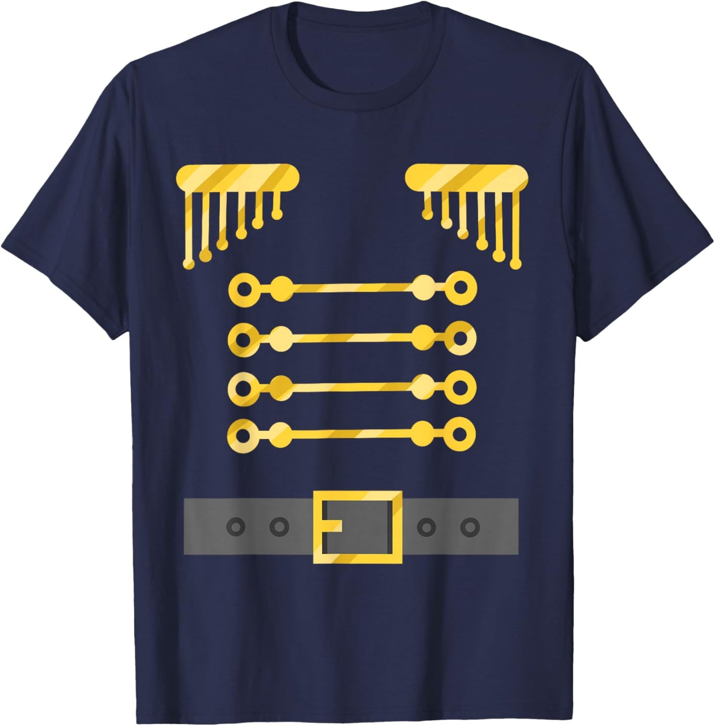 Nutcracker Soldier Uniform Costume Christmas Men Boys Kids T-Shirt - T-Shirt | Navy