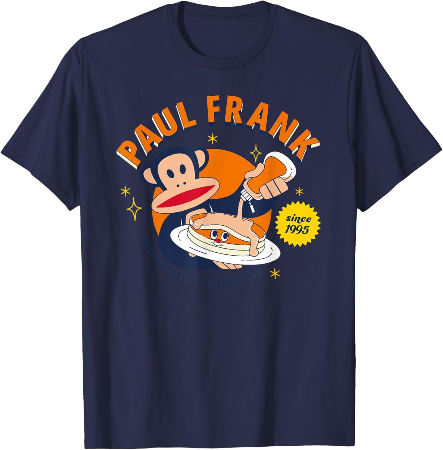 Paul Frank Julius The Monkey Pancakes Huntington California T-Shirt - T-Shirt | Navy