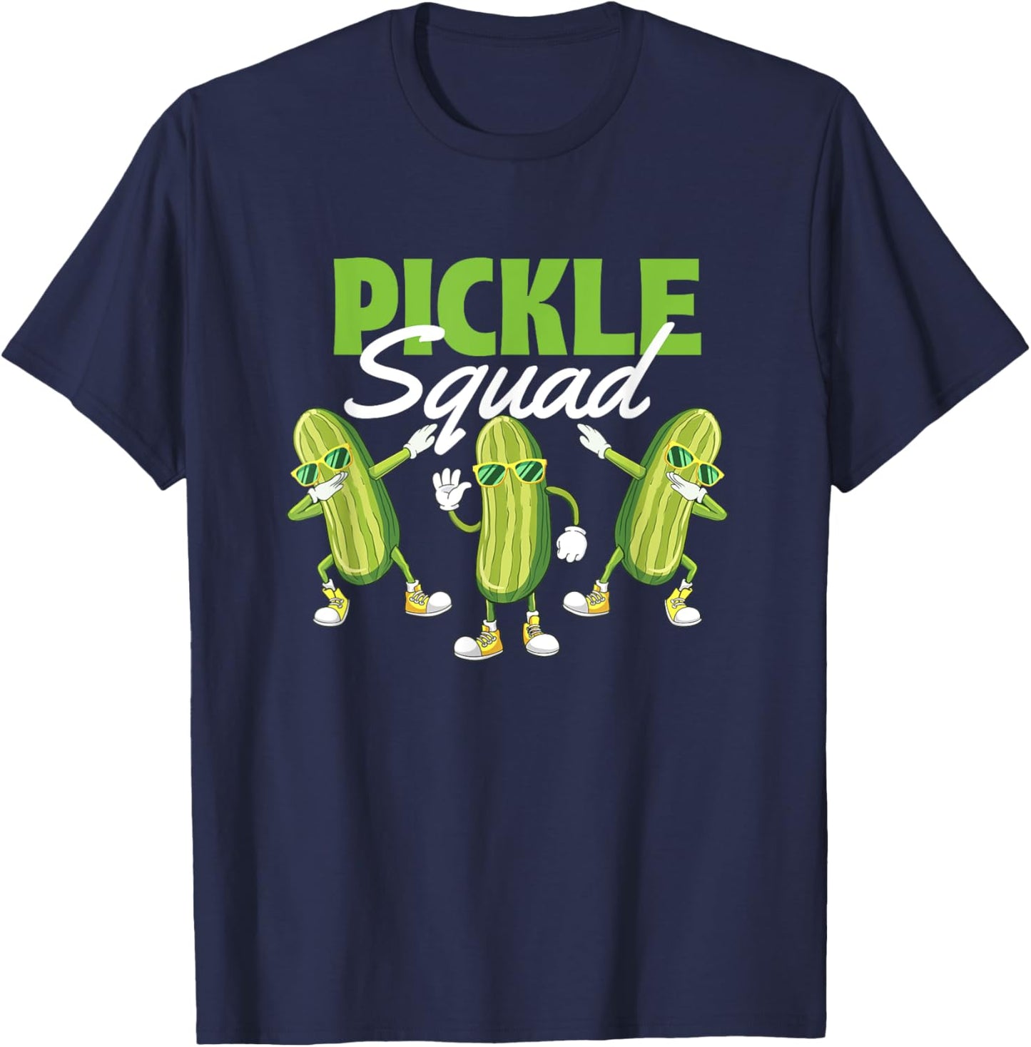 Pickle Lover Shirts - Dill Pickle Lover -Adult , Black, Small, Short Sleeve, Cartoon, Casual, Modern, All Seasons, , Pull On T-Shirt - T-Shirt | Navy