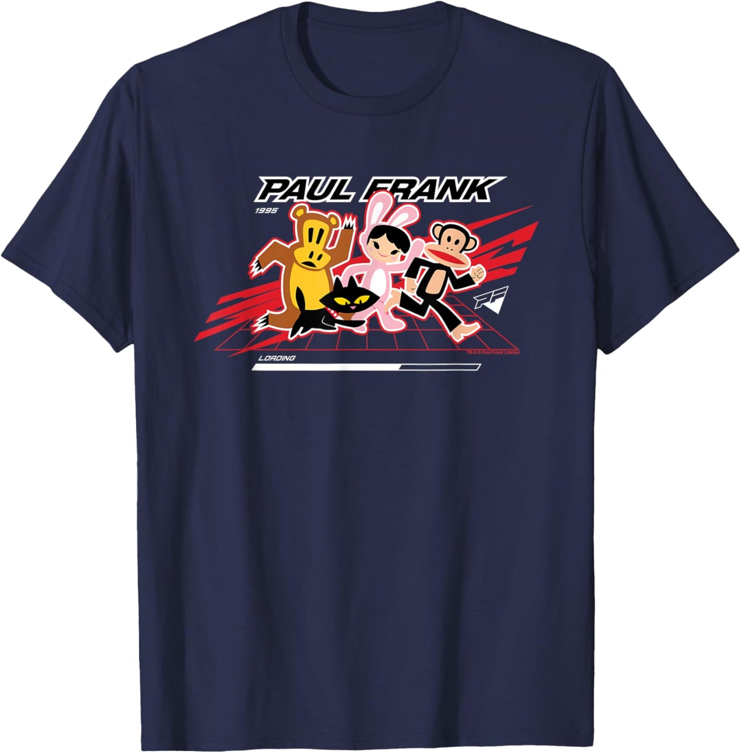 Paul Frank Gaming Julius The Monkey & Co Loading Screen T-Shirt - T-Shirt | Navy